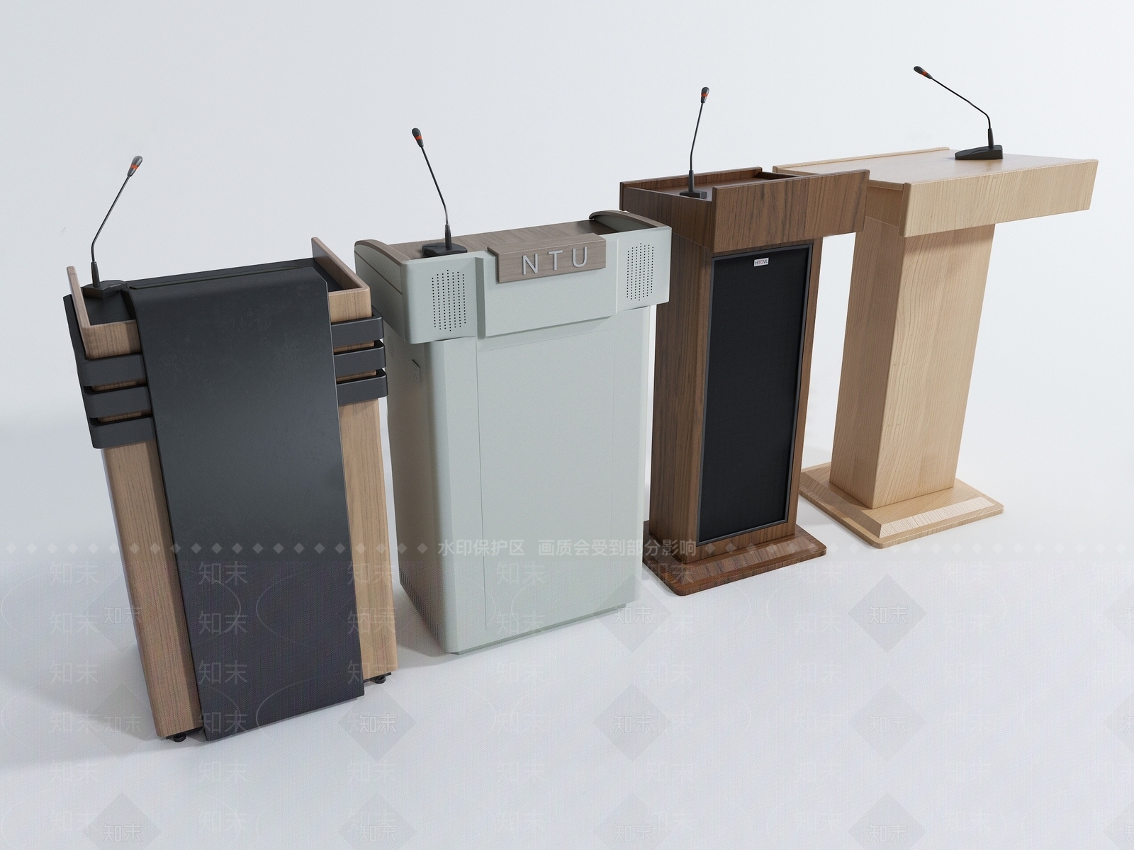 现代演讲台SU模型下载【ID:1123192418】