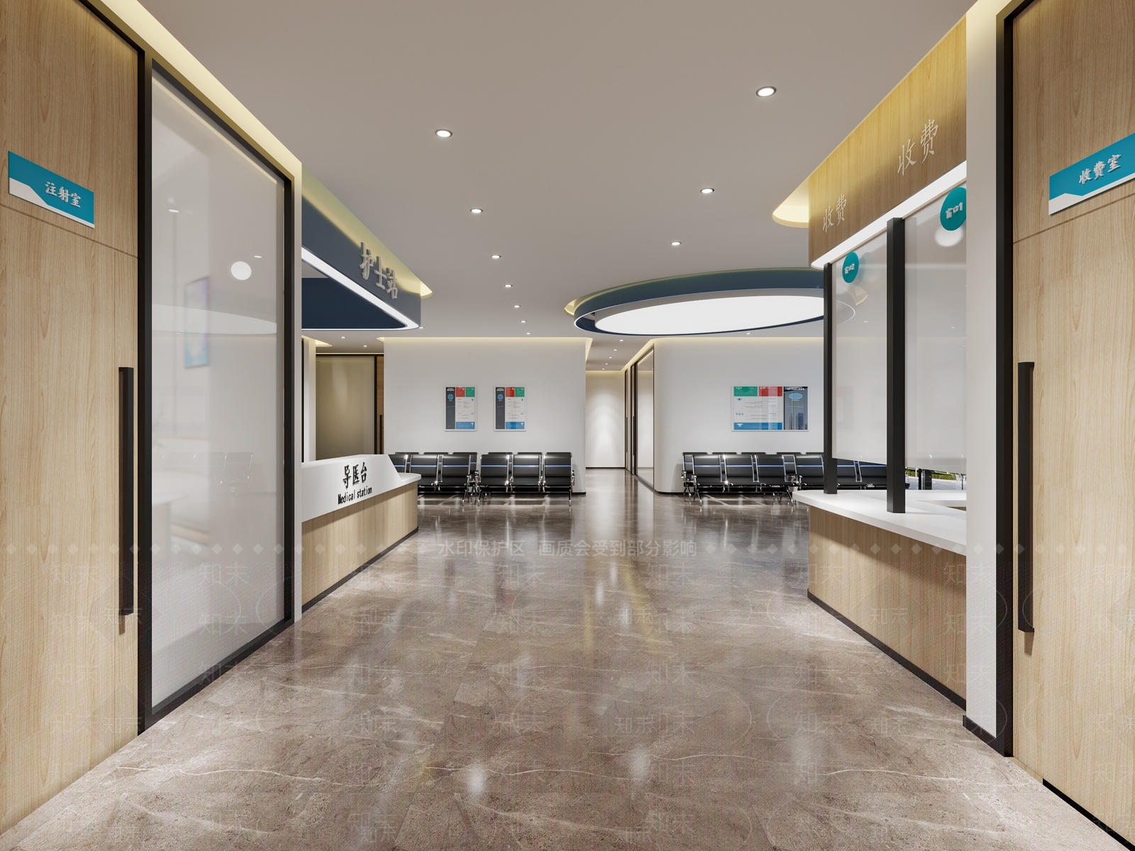 现代医院大厅3D模型下载【ID:1123197763】_知末3d模型网