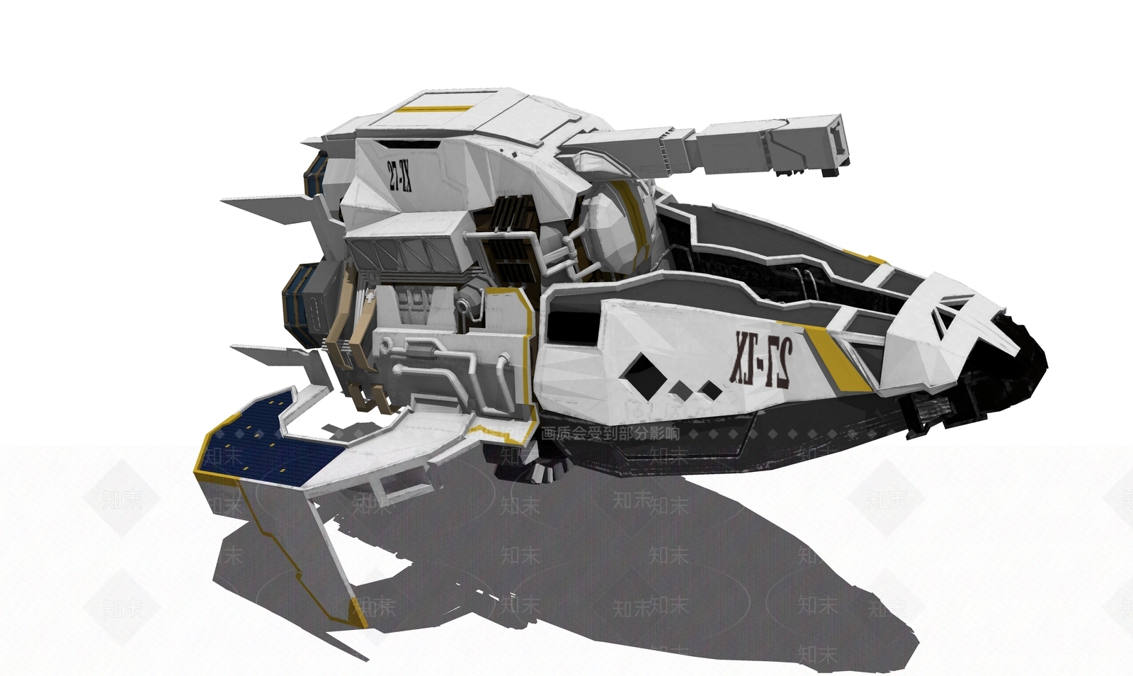 科幻飞船SU模型下载【ID:1123197925】