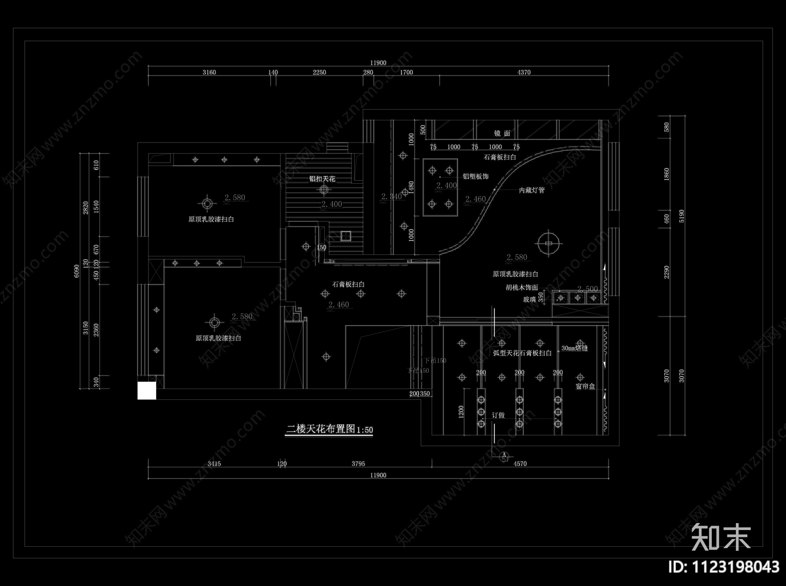 别墅装修全套装修施工图cad施工图下载【ID:1123198043】