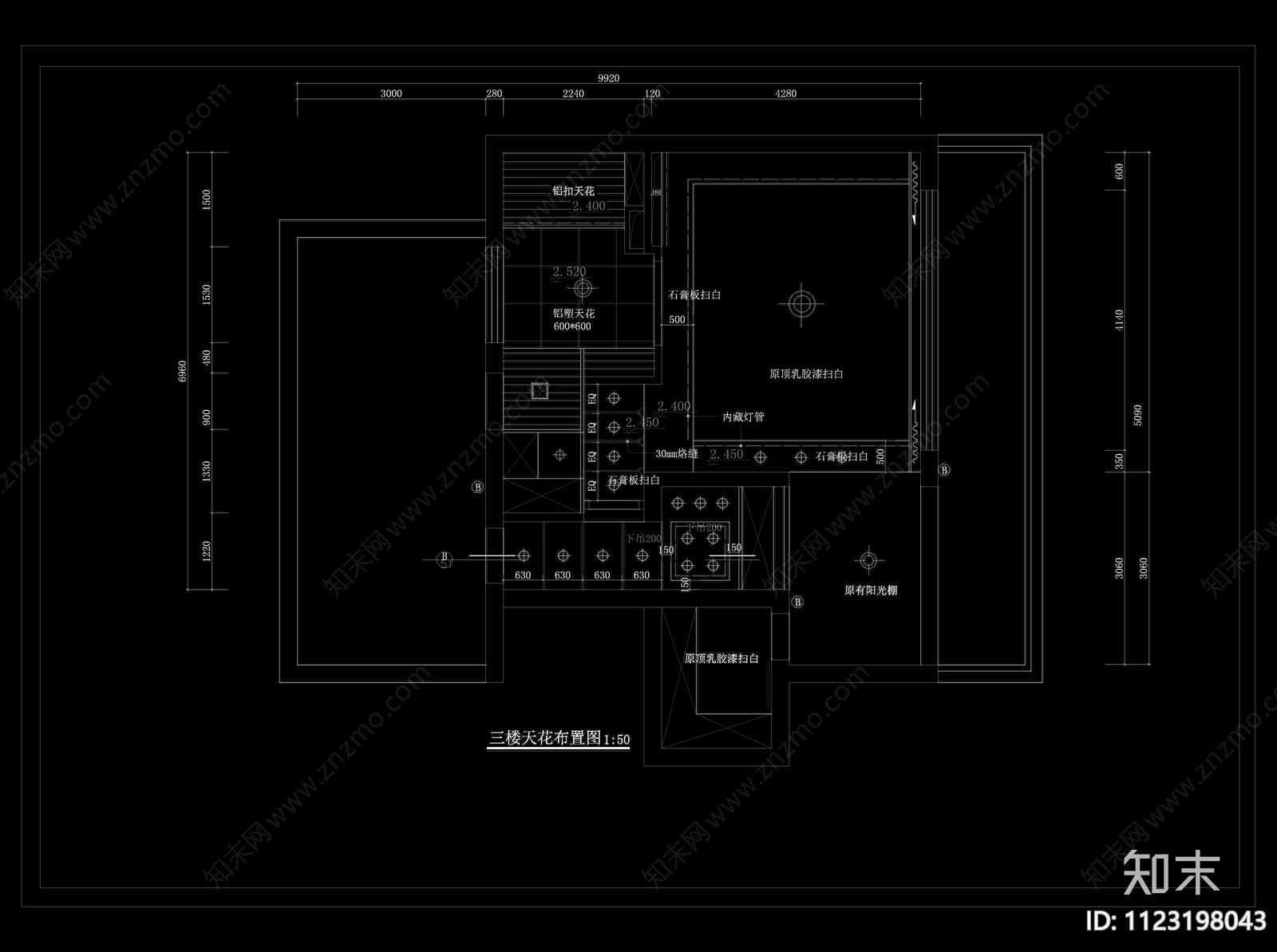 别墅装修全套装修施工图cad施工图下载【ID:1123198043】