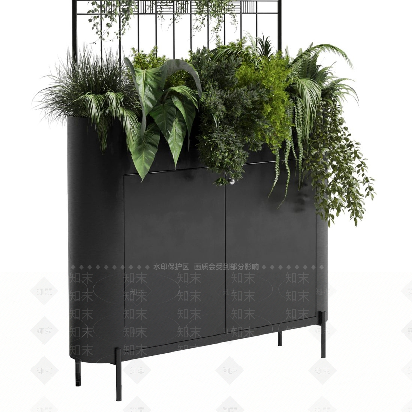现代植物架3D模型下载【ID:1123203427】