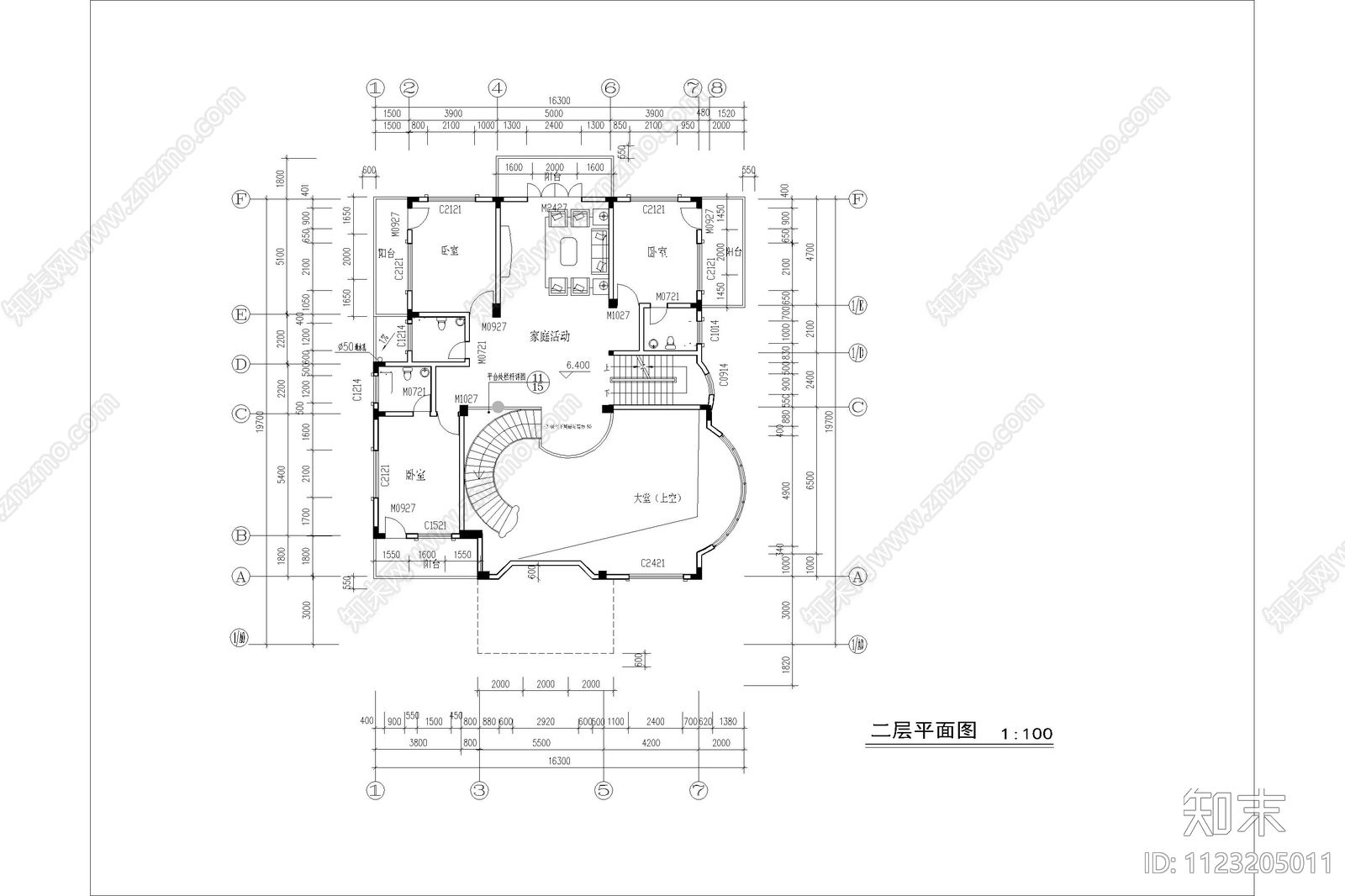 农村轻奢型别墅自建房设计cad施工图下载【ID:1123205011】