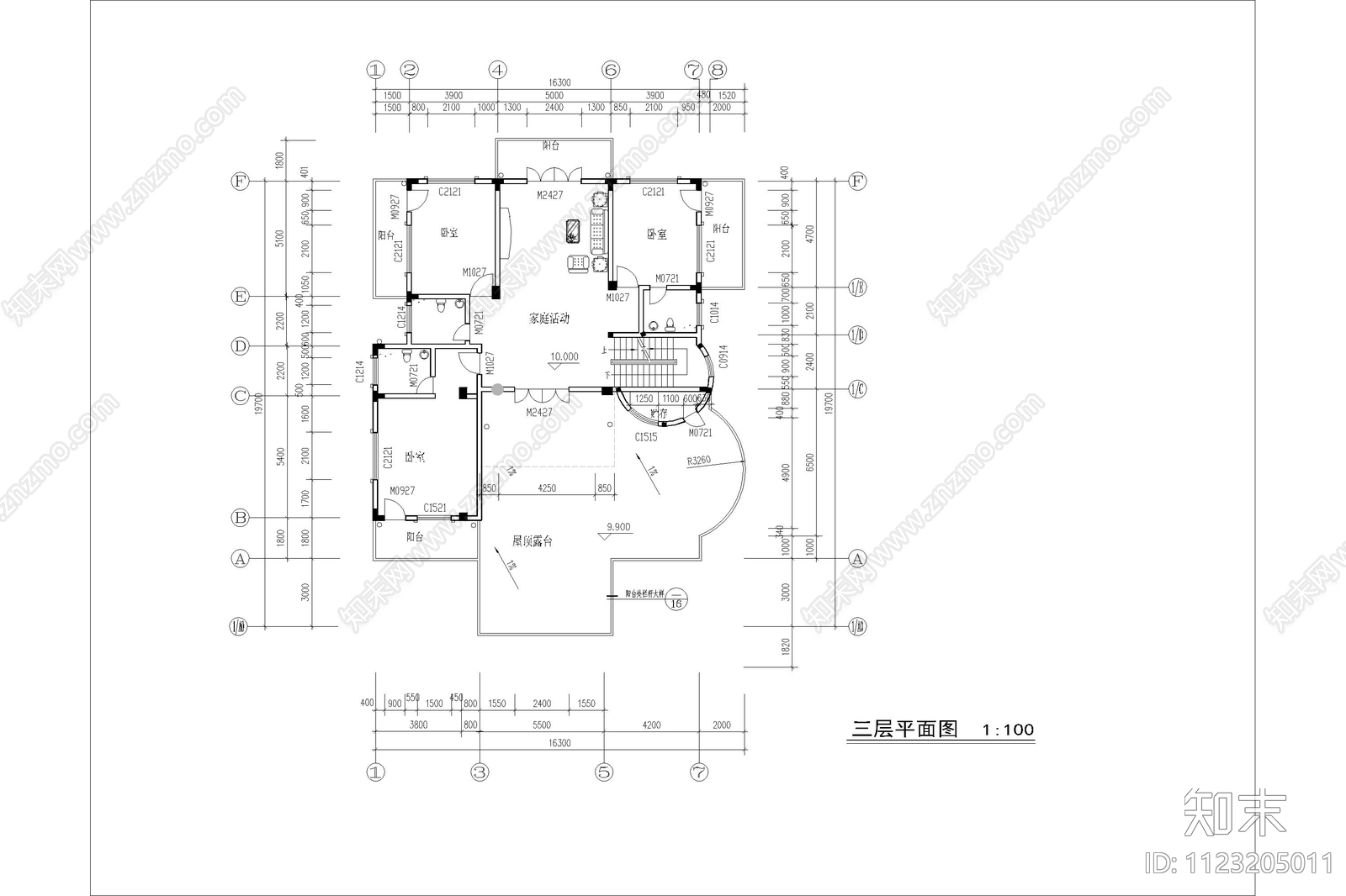 农村轻奢型别墅自建房设计cad施工图下载【ID:1123205011】