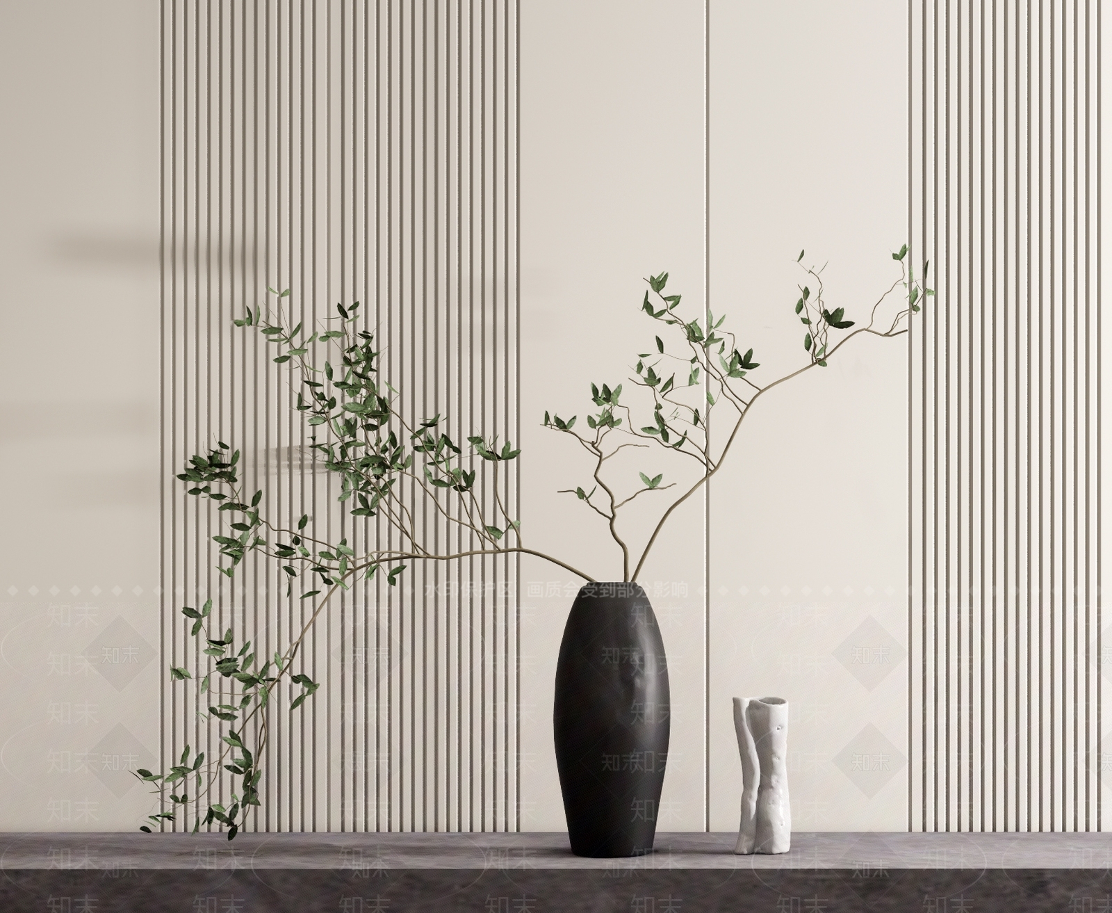 现代植物花瓶SU模型下载【ID:1123206439】