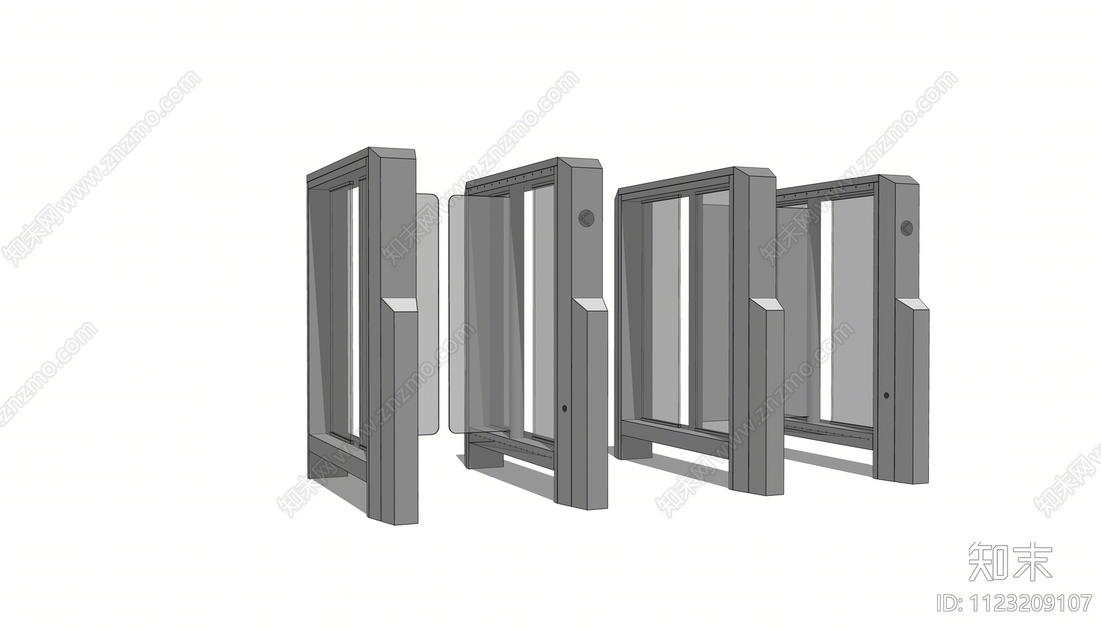 现代地铁安检闸机SU模型下载【ID:1123209107】