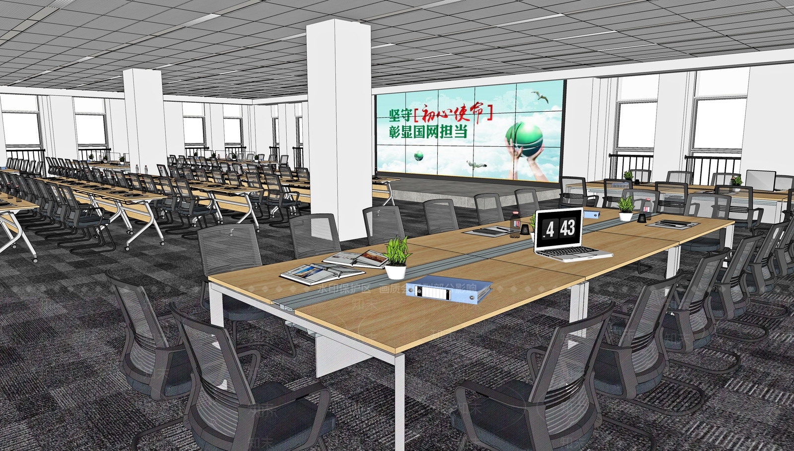 现代大报告厅SU模型下载【ID:1123211817】