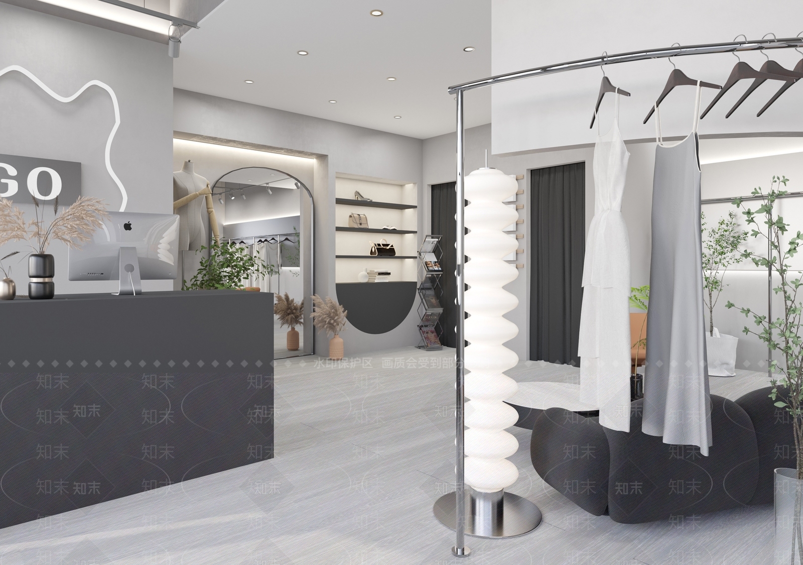 现代女装店3D模型下载【ID:1123212494】