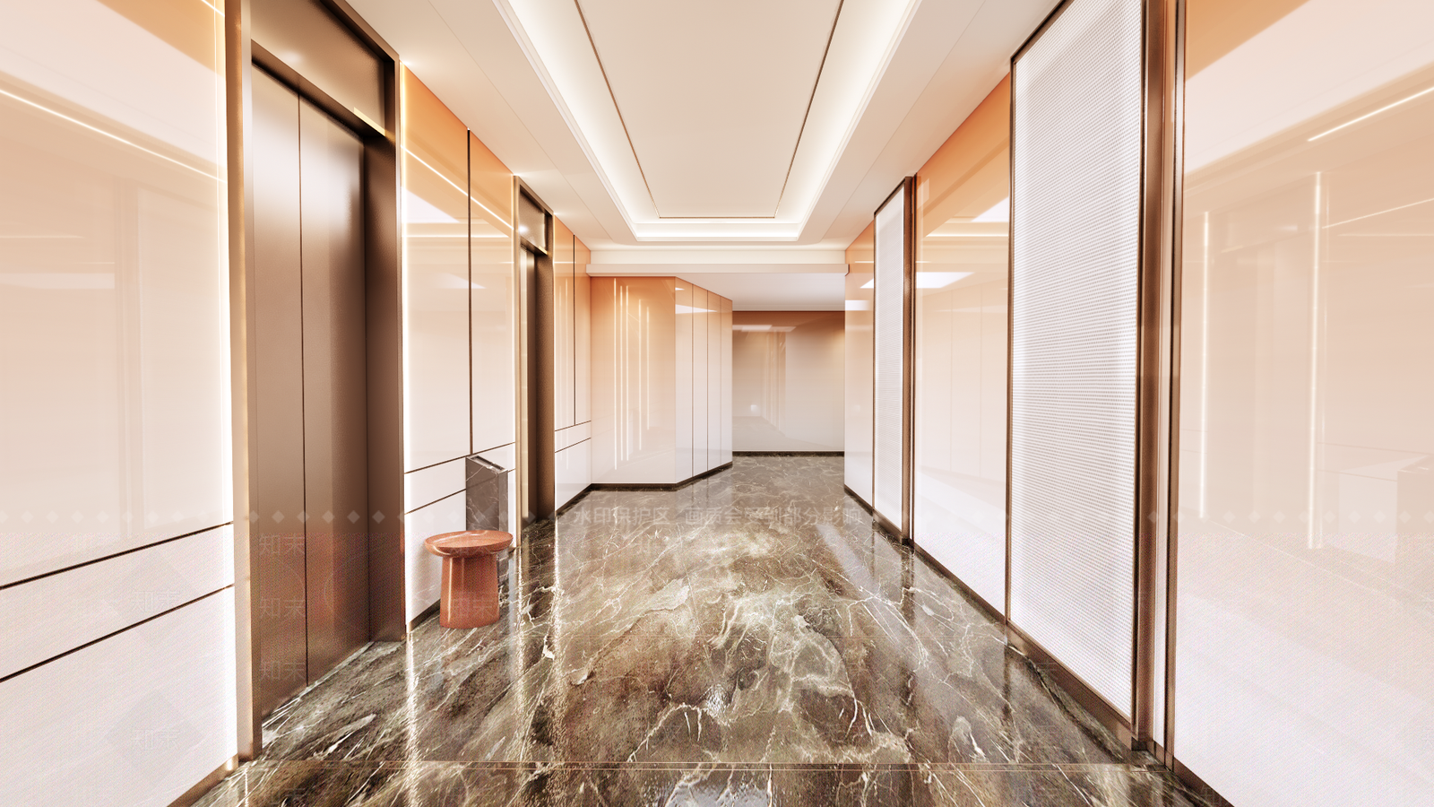 现代电梯厅SU模型下载【ID:1123214740】