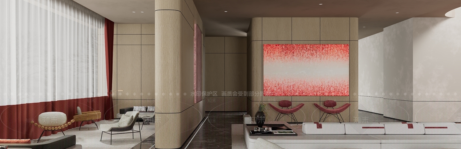 【3D悬赏模型】WJID维几设计现代风格售楼处3D模型下载【ID:1123270249】