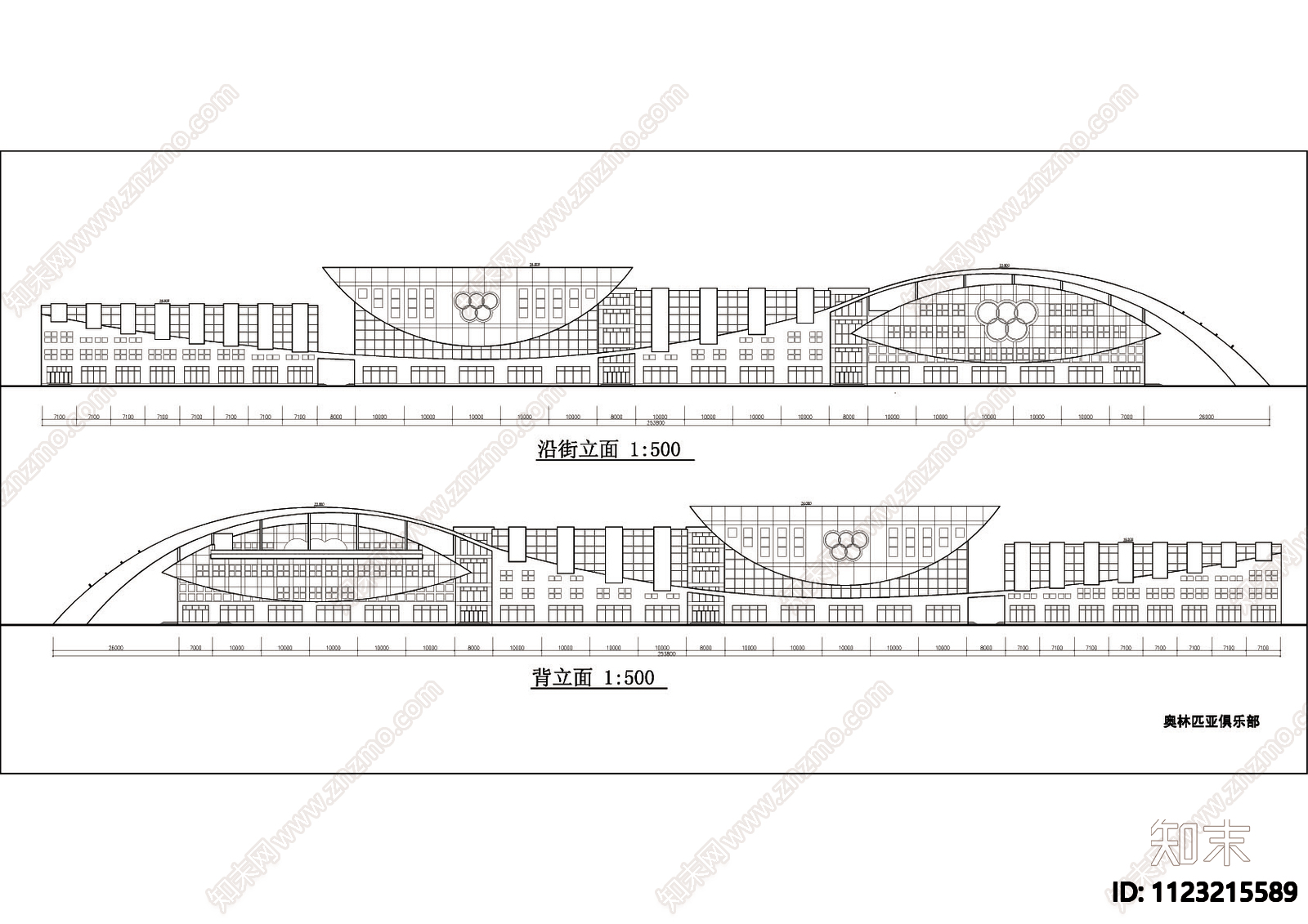 体育馆建筑图cad施工图下载【ID:1123215589】
