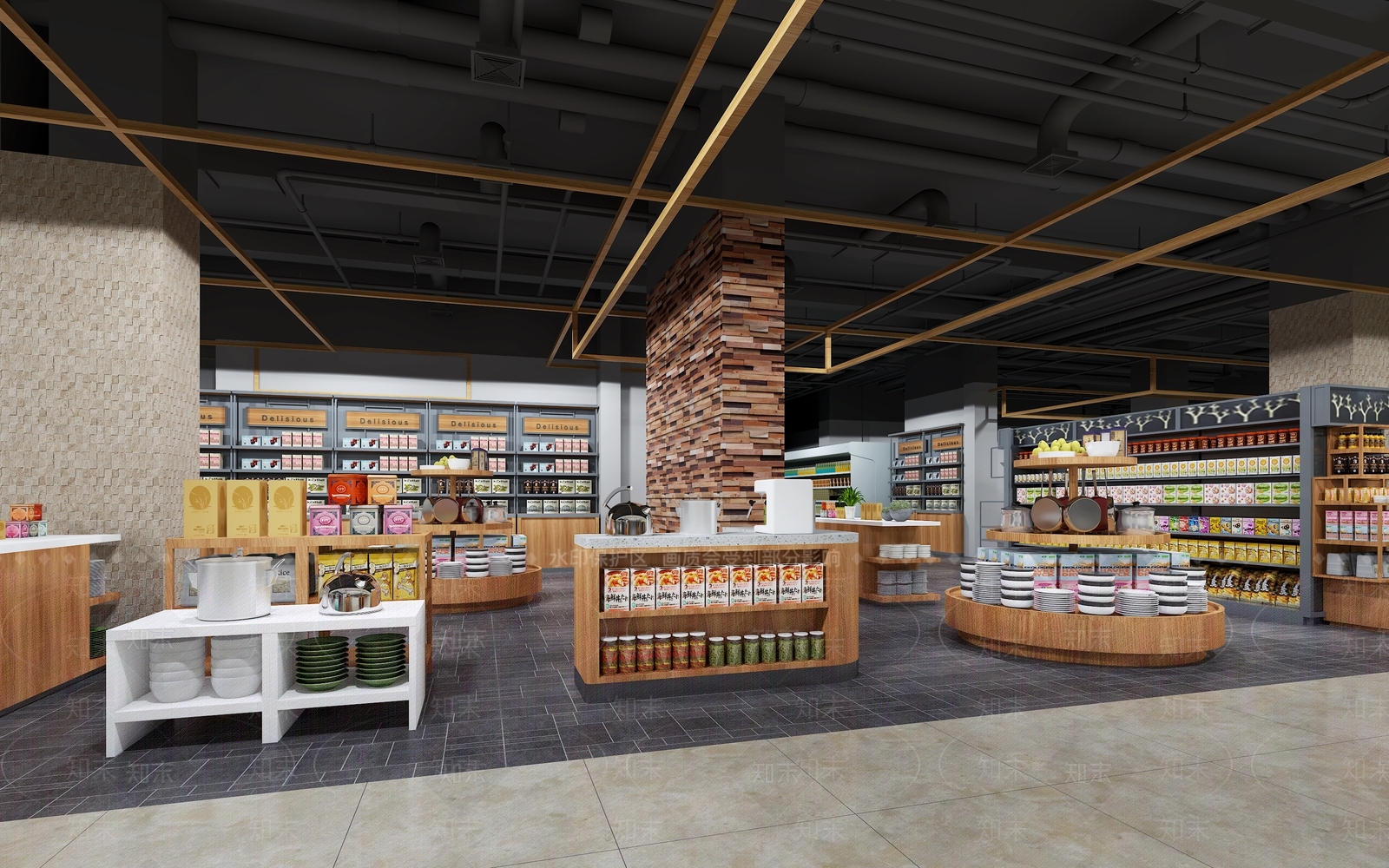工业风超市3D模型下载【ID:1123233768】