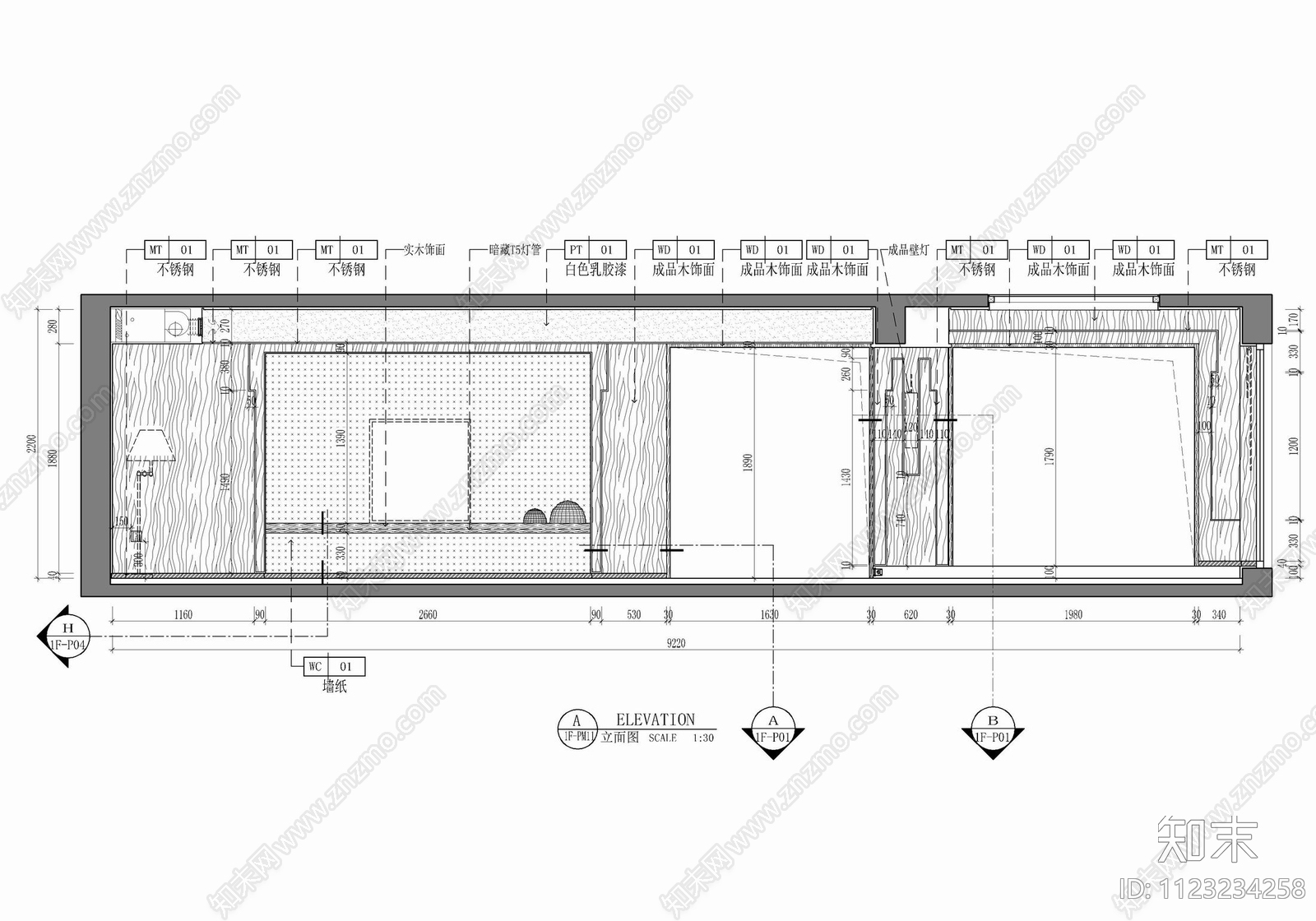 450㎡四层新中式别墅CAD施工图下载【ID:1123234258】