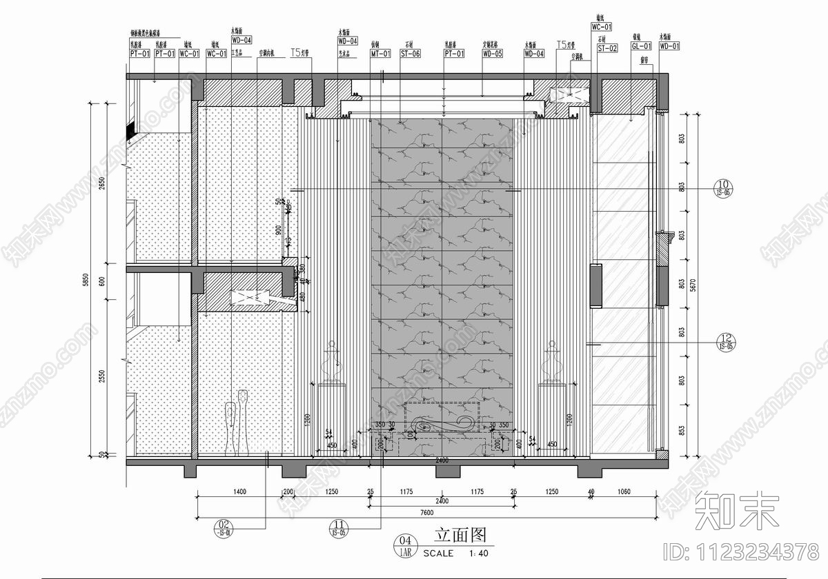 五层别墅样板房CADcad施工图下载【ID:1123234378】