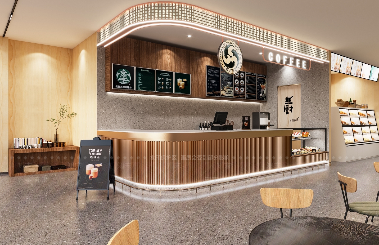 现代咖啡店3D模型下载【ID:1123243966】