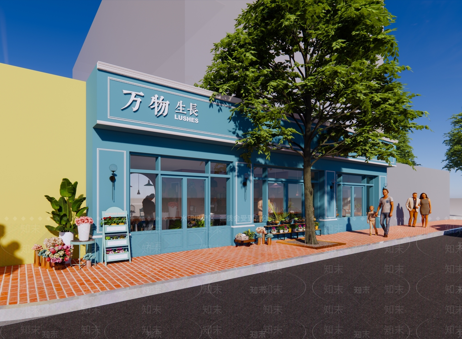现代花店SU模型下载【ID:1123246406】