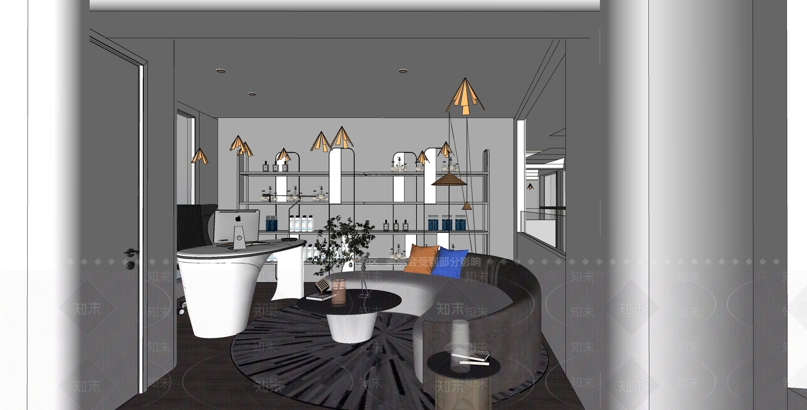 现代理发店SU模型下载【ID:1123250121】