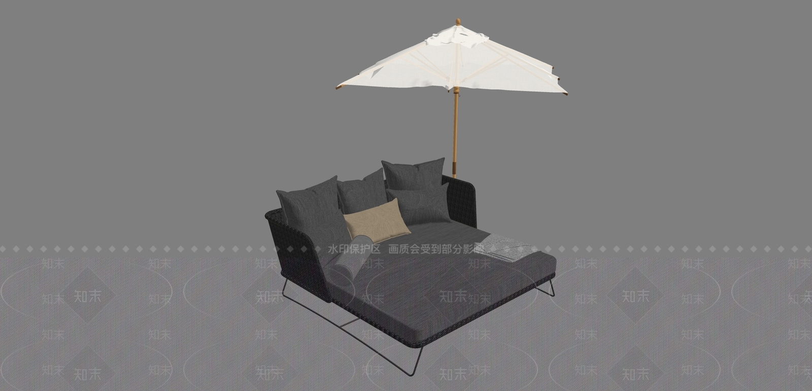 现代躺椅SU模型下载【ID:1123250852】