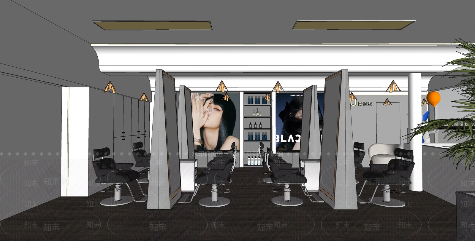 现代理发店SU模型下载【ID:1123250729】