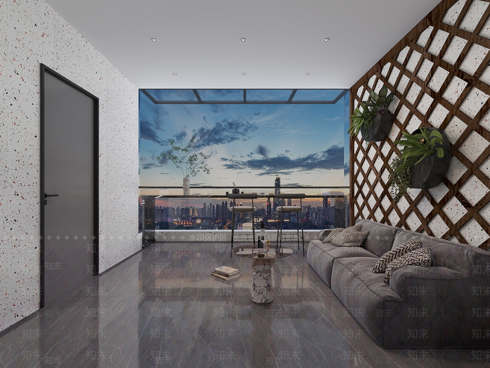 现代阳台3D模型下载【ID:1123252725】