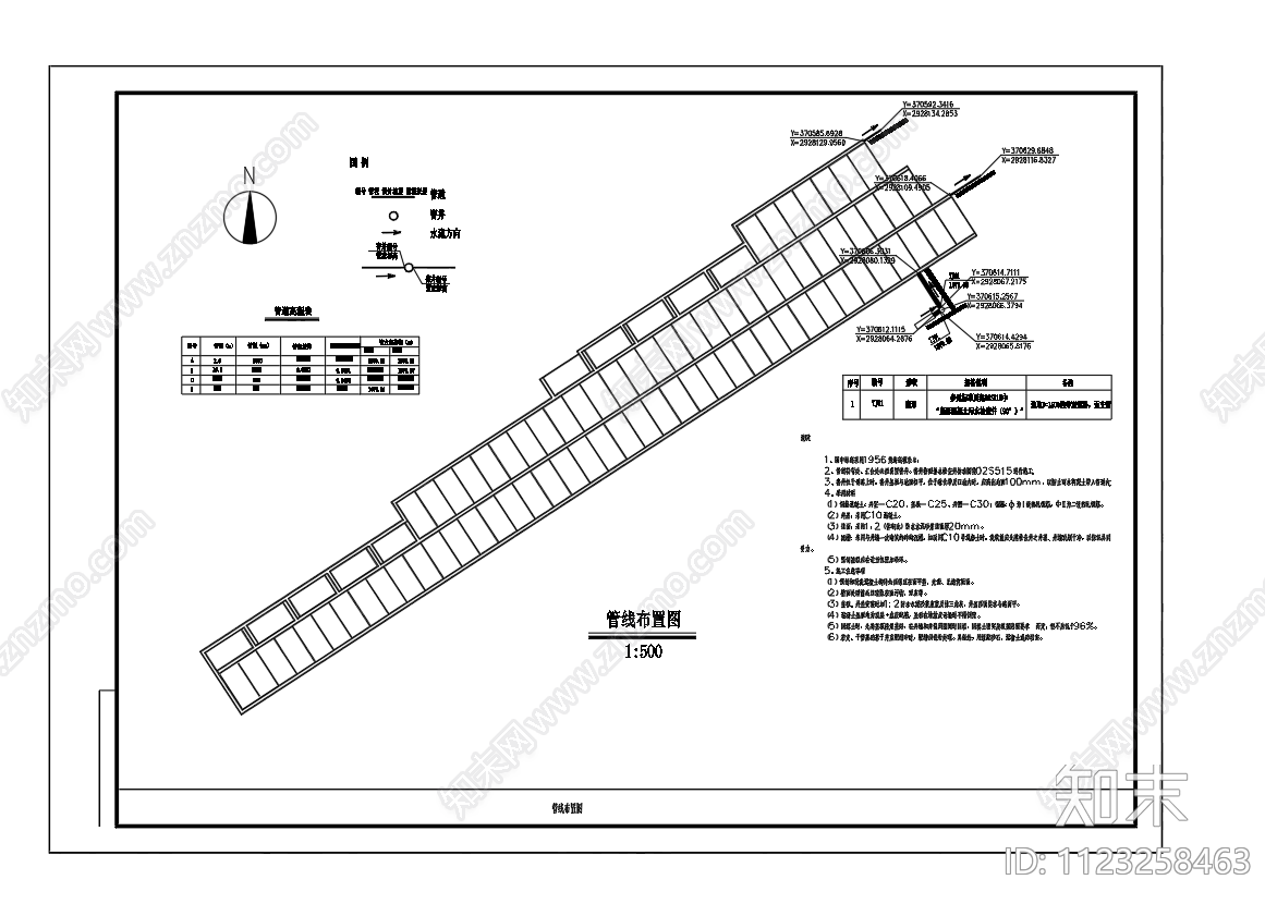 新农村复合垂直流人工湿地系统平面高程流程工艺图cad施工图下载【ID:1123258463】