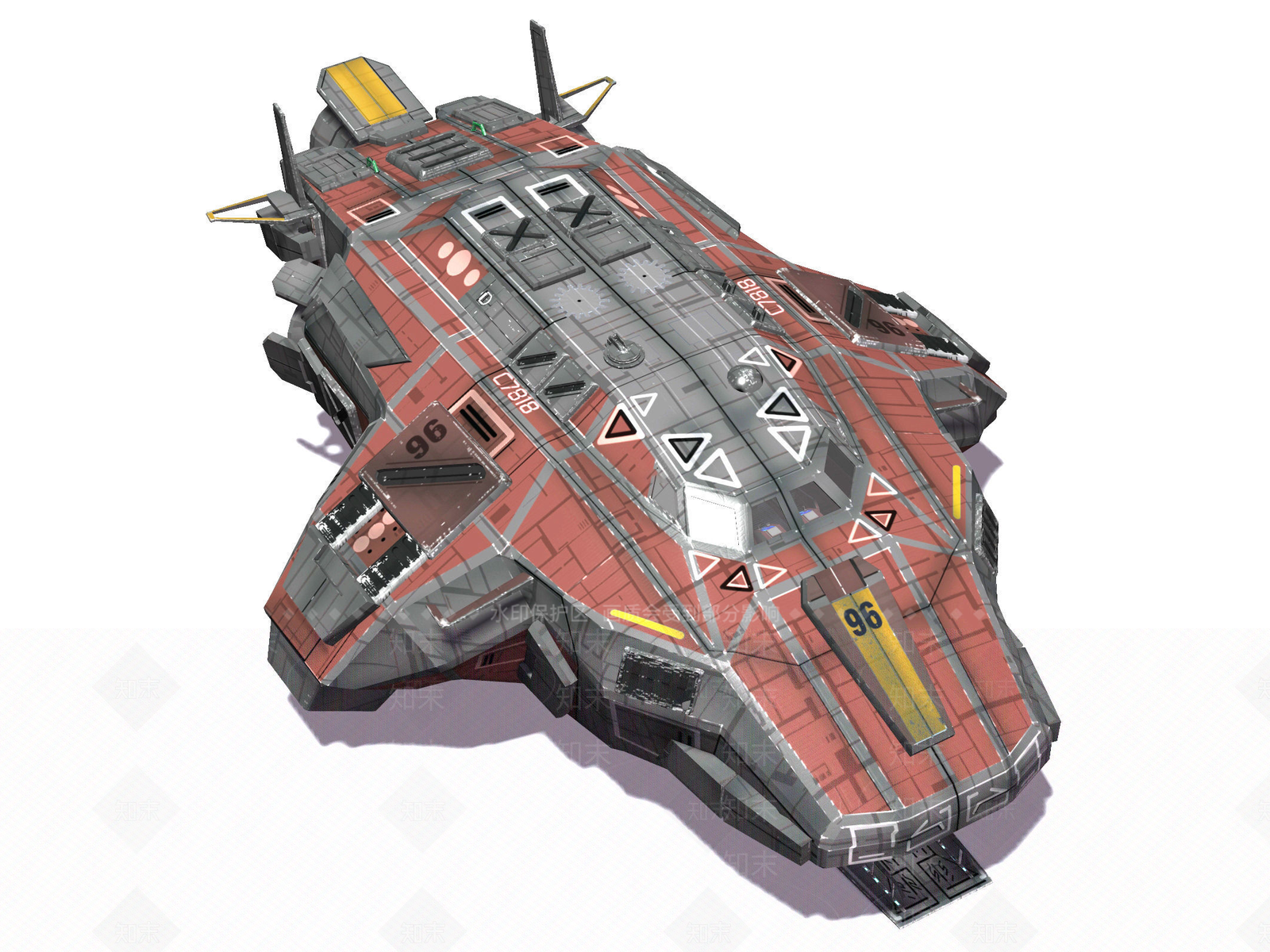 科幻宇宙飞船SU模型下载【ID:1123265408】