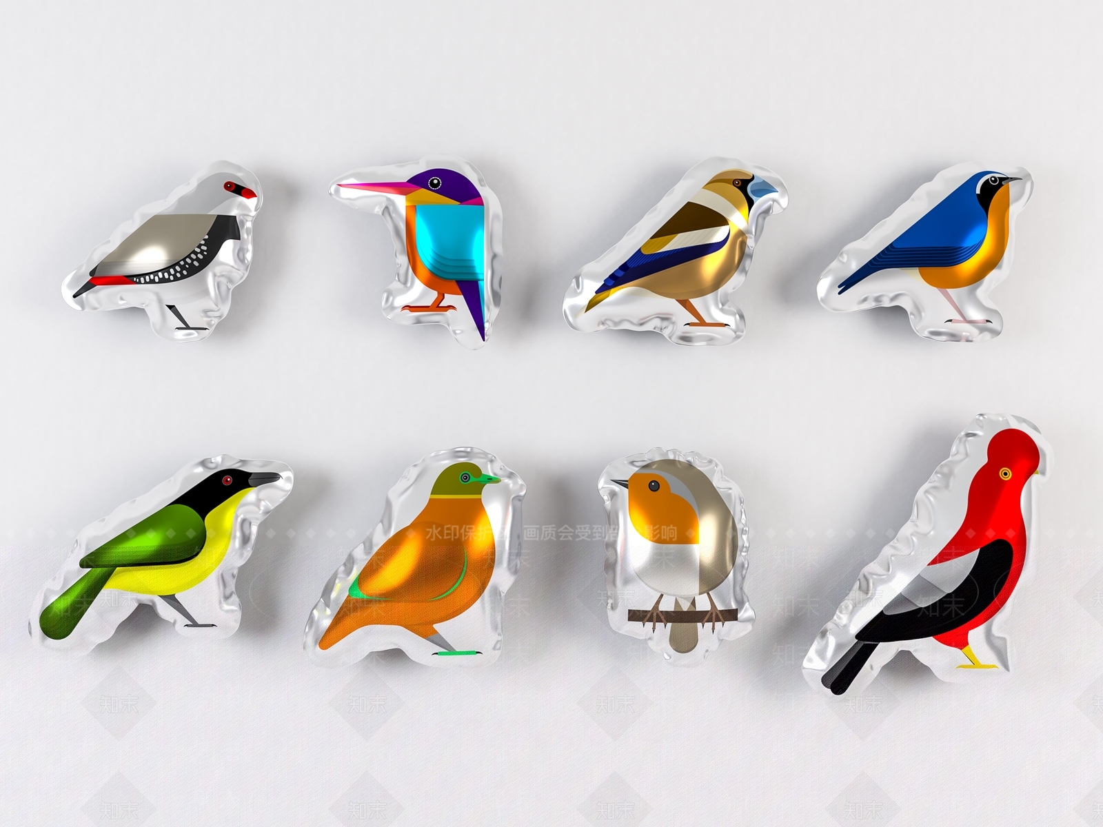 现代家居装饰气球3D模型下载【ID:1123270306】