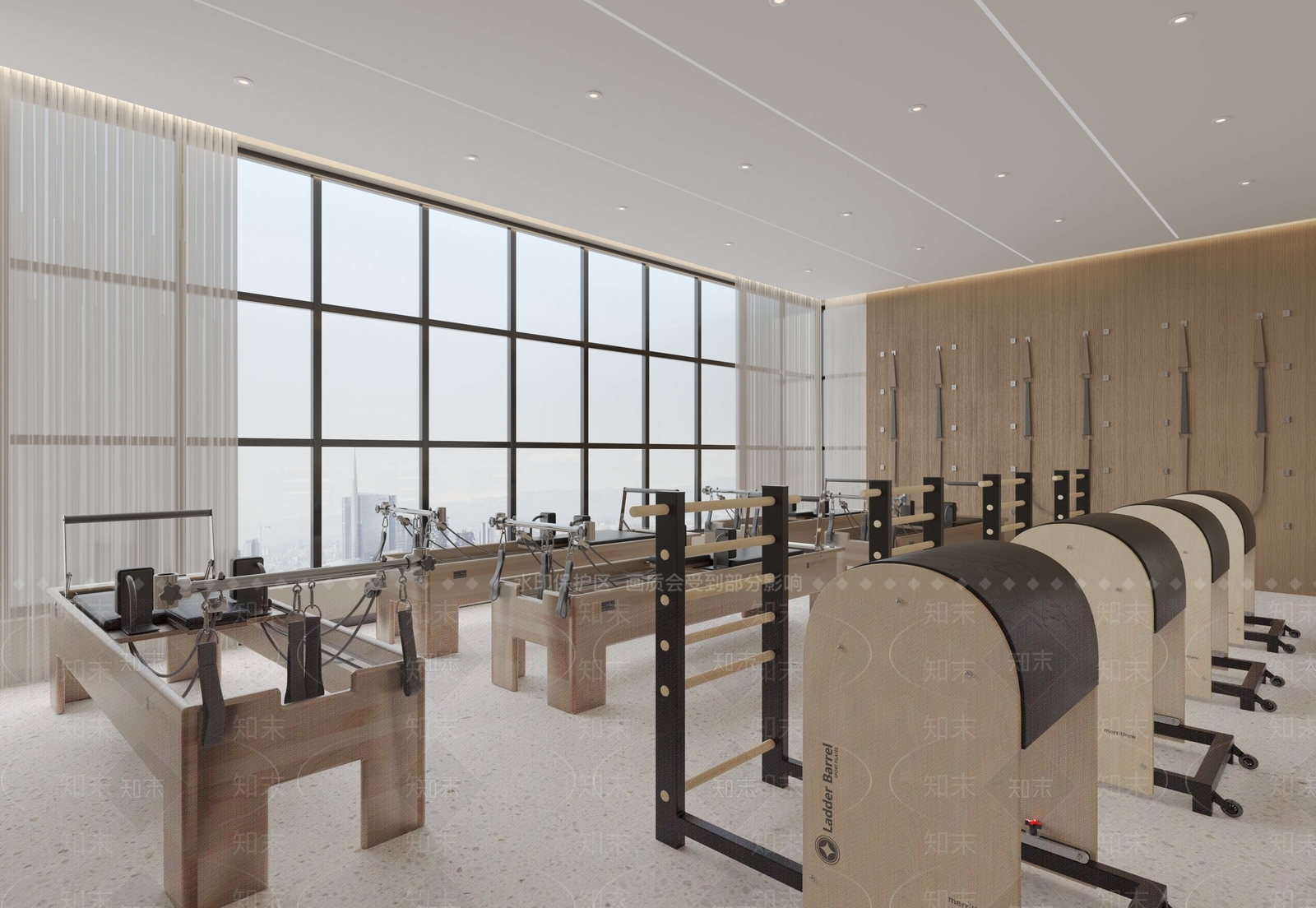 现代简约瑜伽室3D模型下载【ID:1123274807】