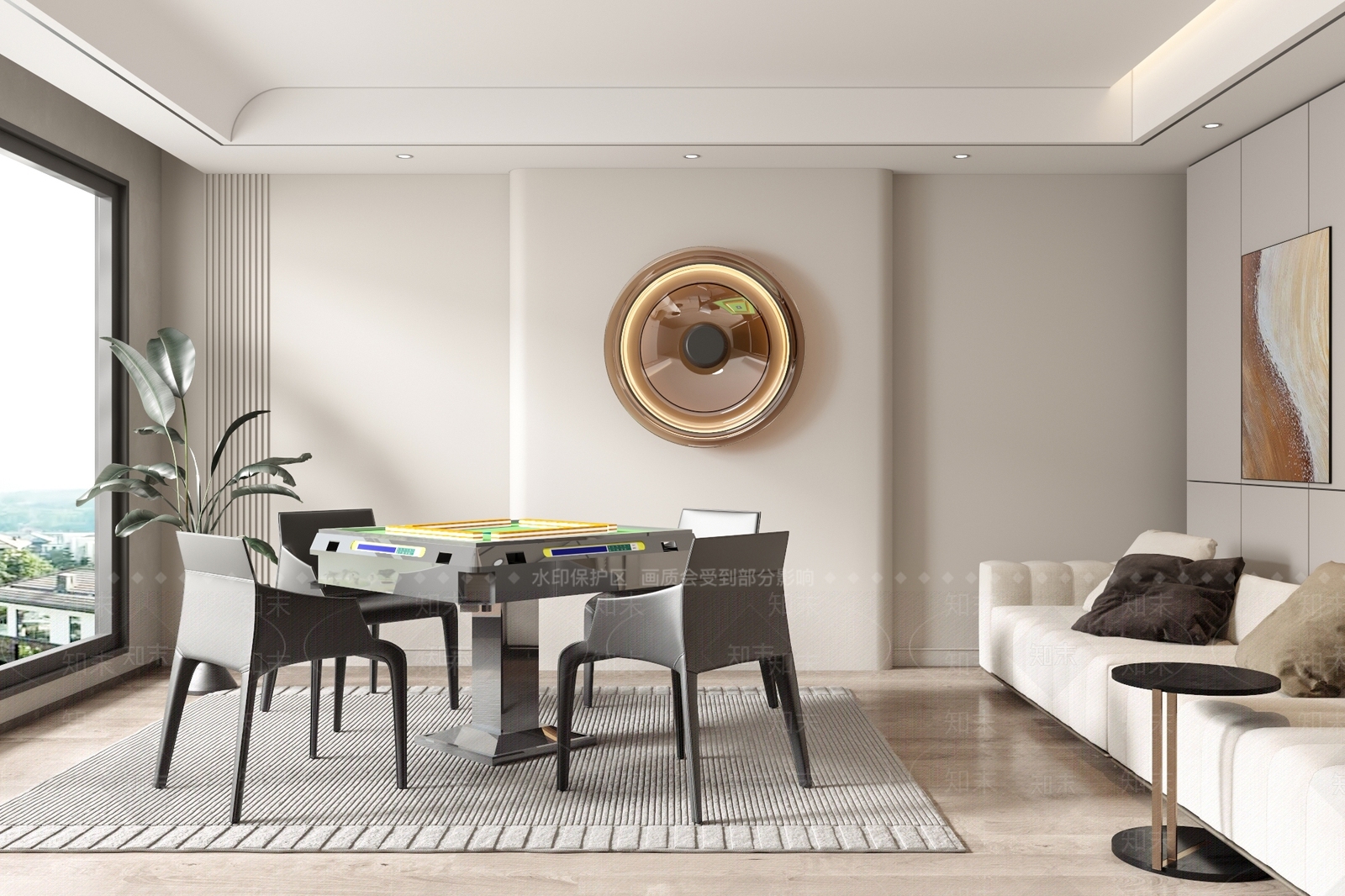 现代棋牌室SU模型下载【ID:1123279266】
