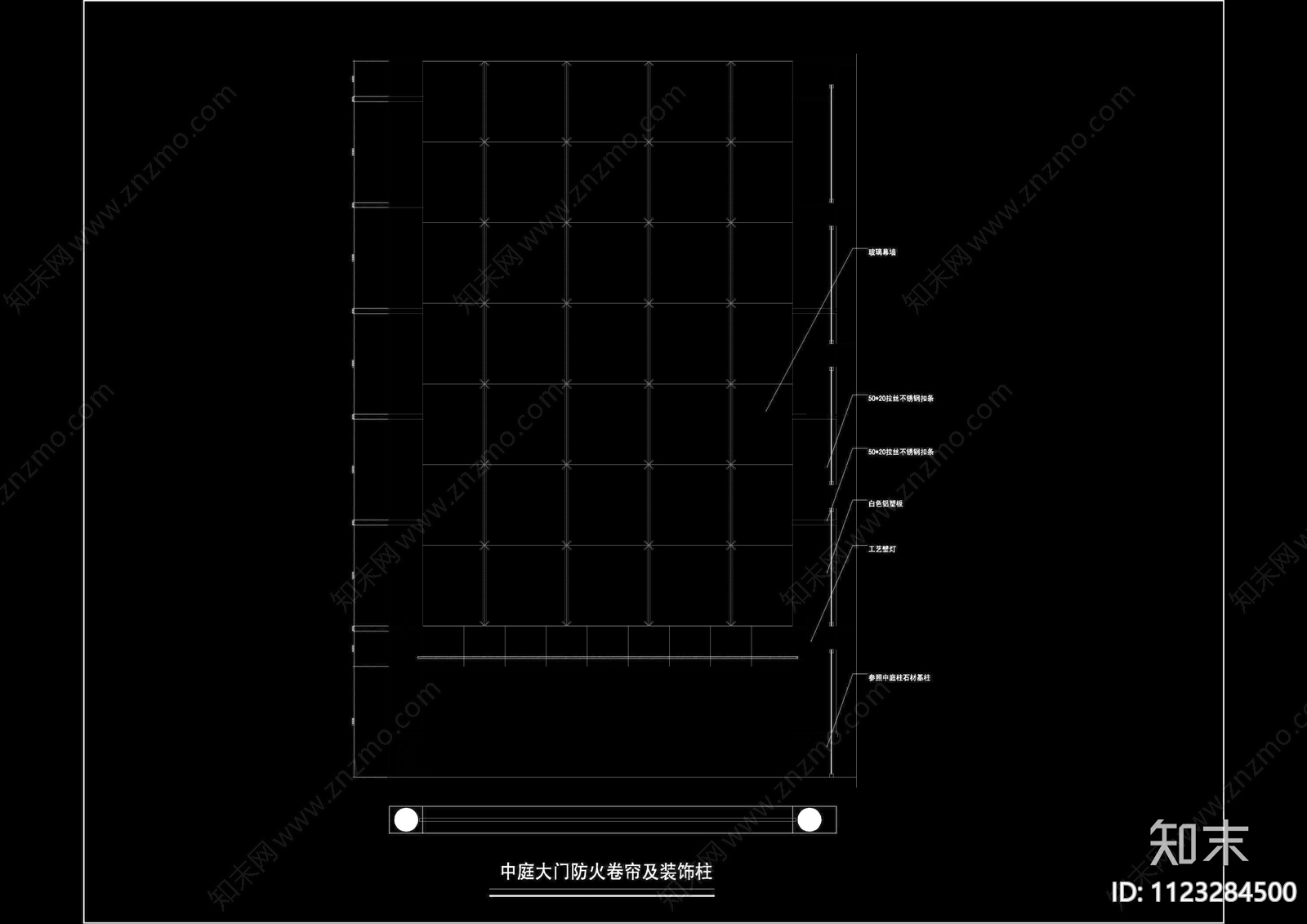 室内商业步行街cad施工图下载【ID:1123284500】