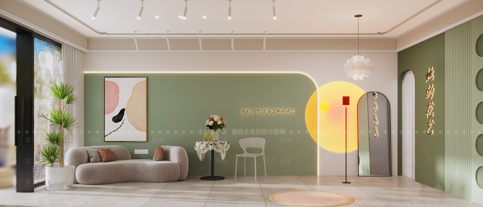 现代花店3D模型下载【ID:1123294646】