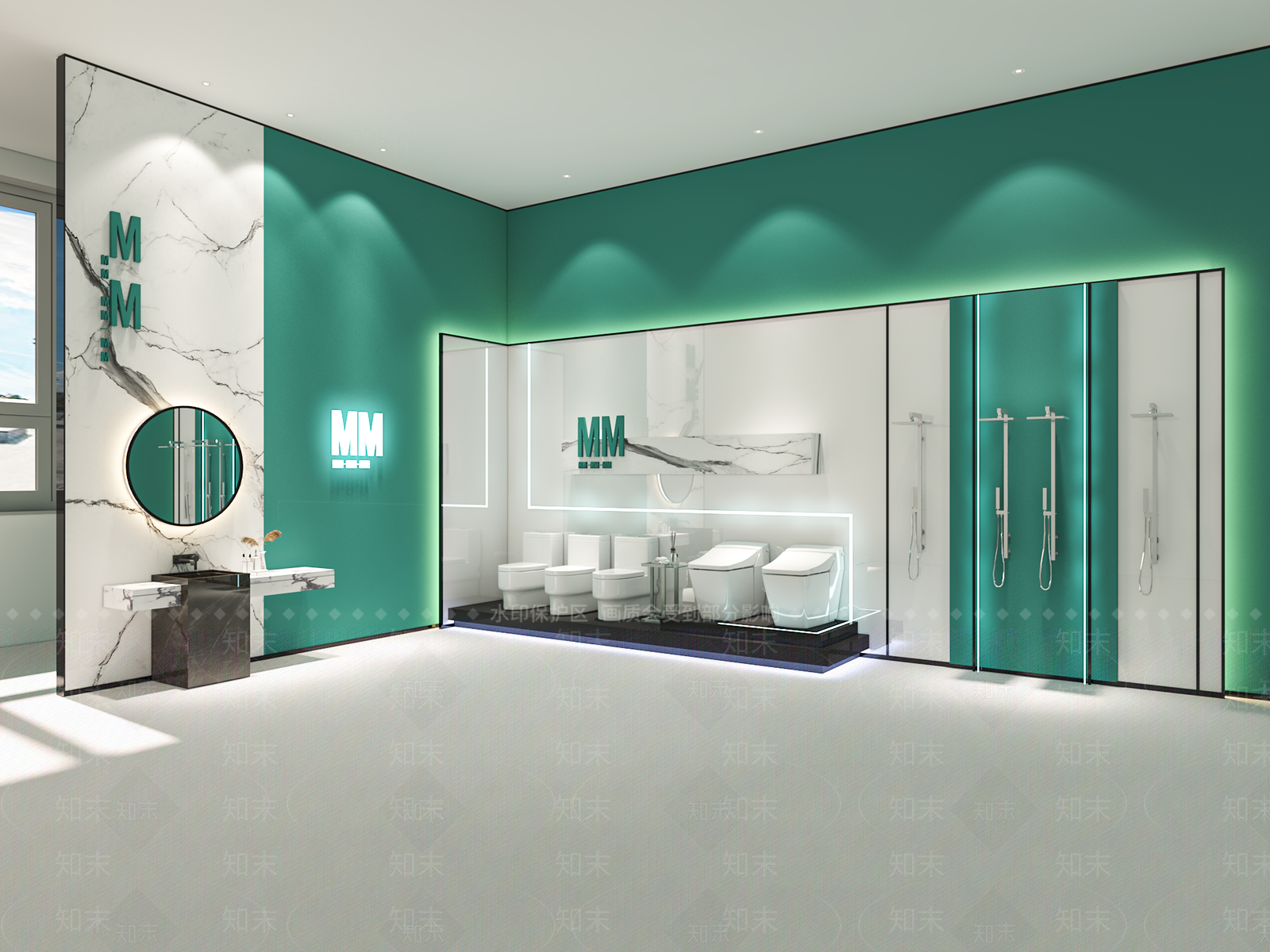 现代卫浴展厅3D模型下载【ID:1123304704】