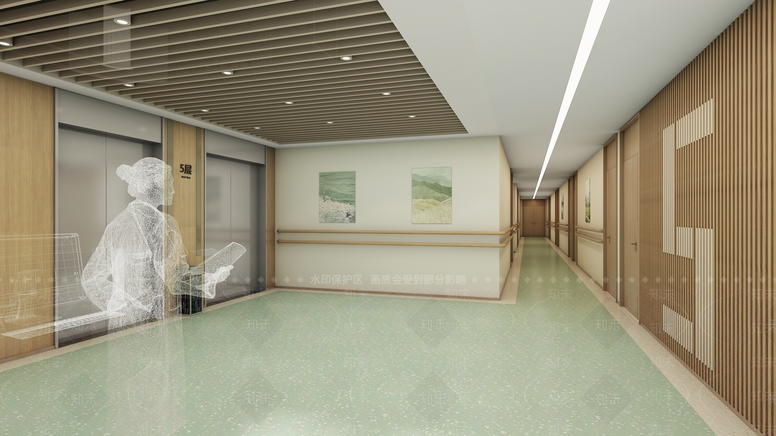现代养老院护士站3D模型下载【ID:1123312916】