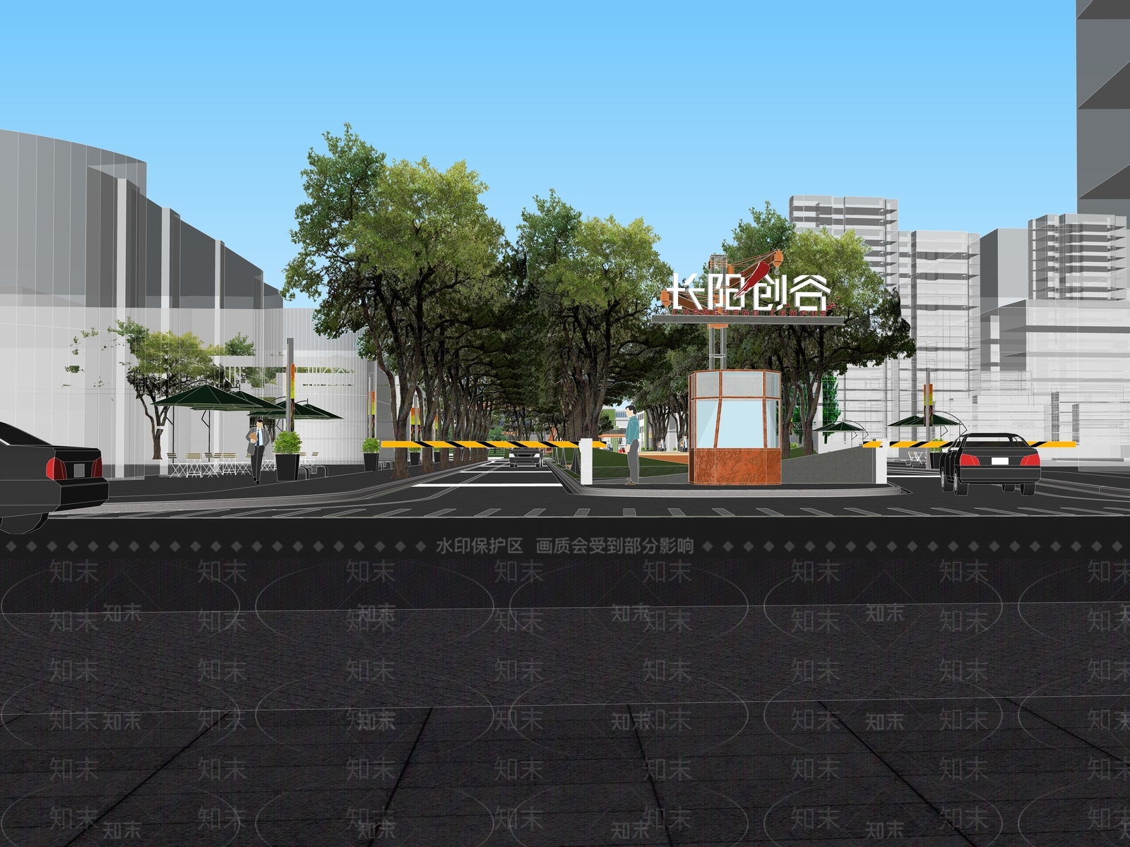 现代办公景观SU模型下载【ID:1123315251】