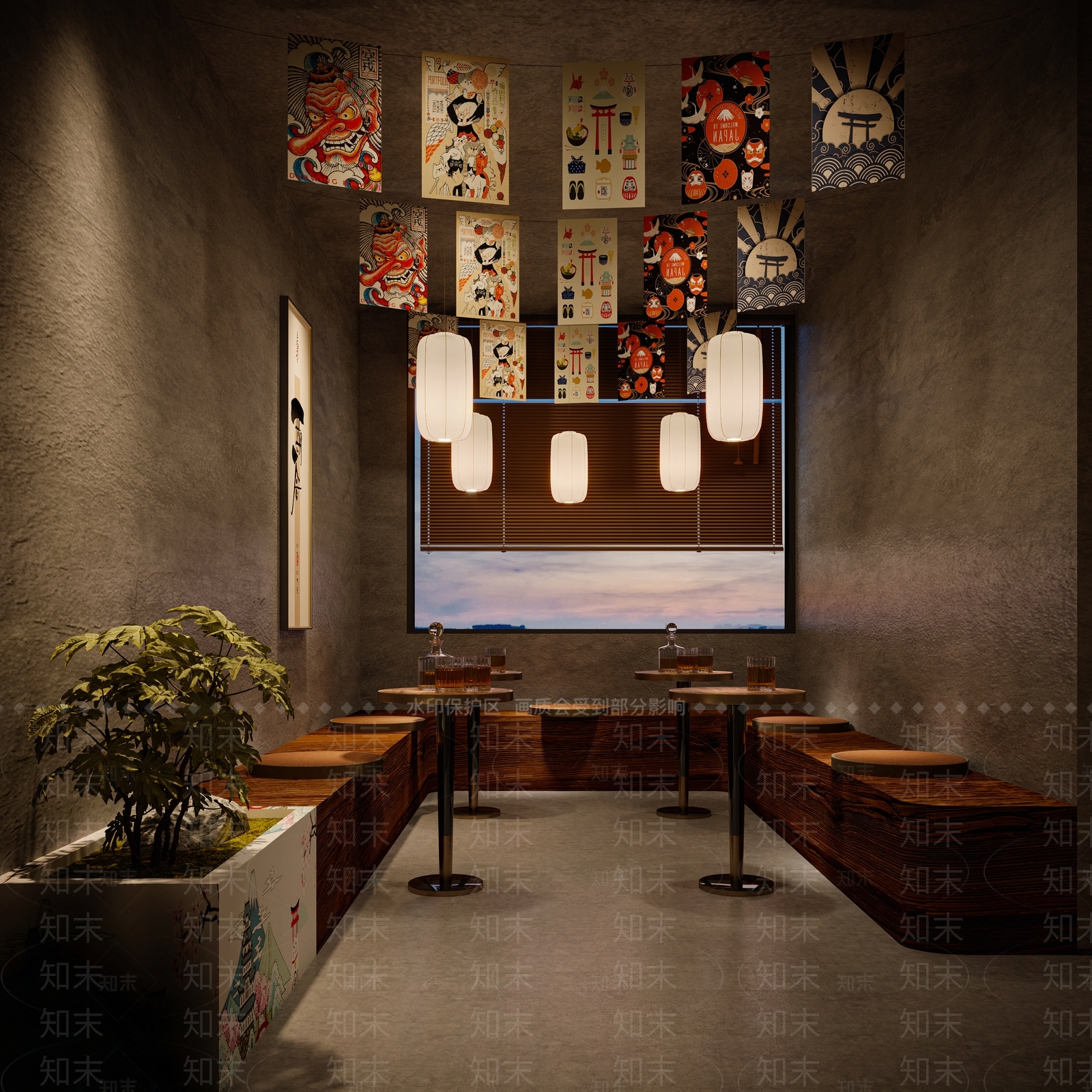 日式小酒吧3D模型下载【ID:1123316902】