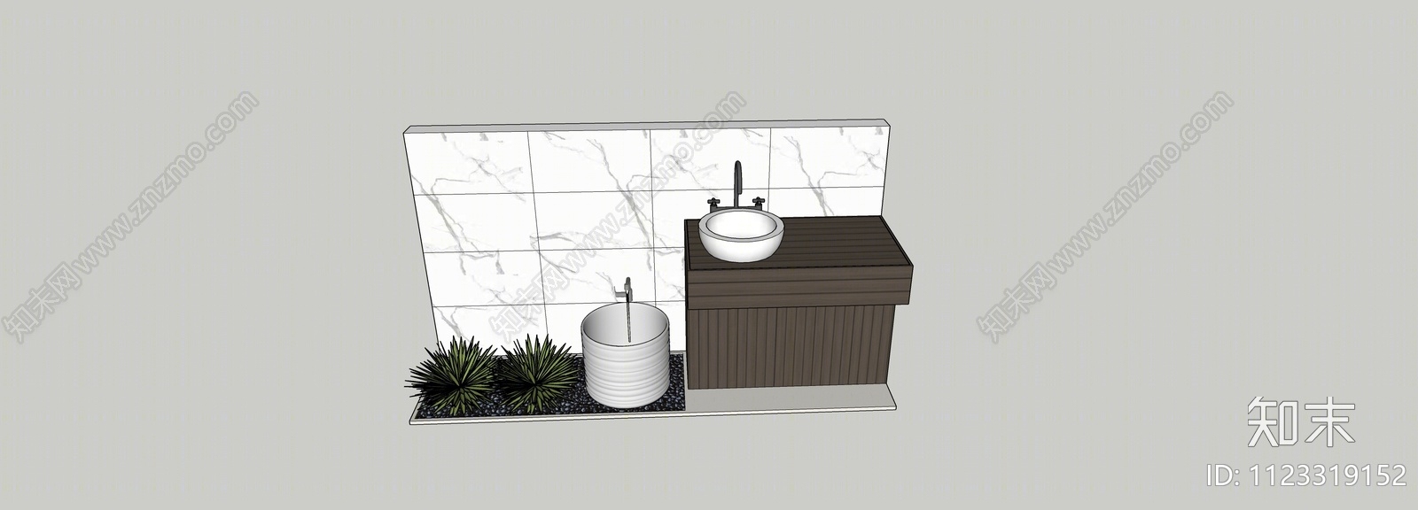 洗手台SU模型下载【ID:1123319152】