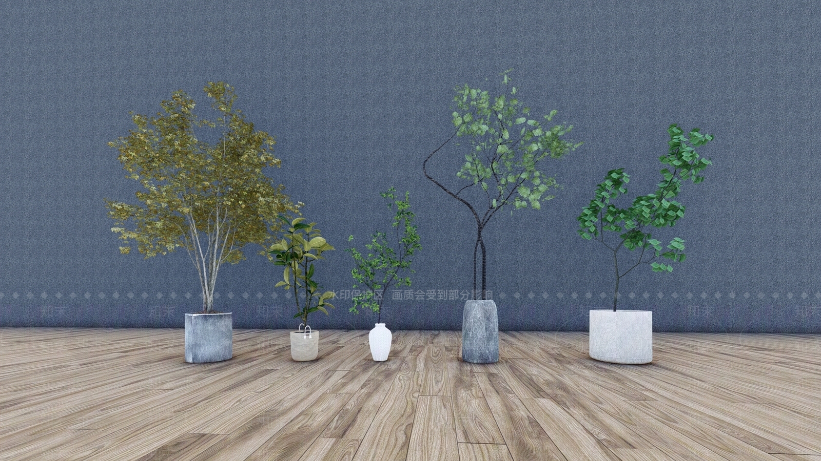 景观盆栽SU模型下载【ID:1123327743】