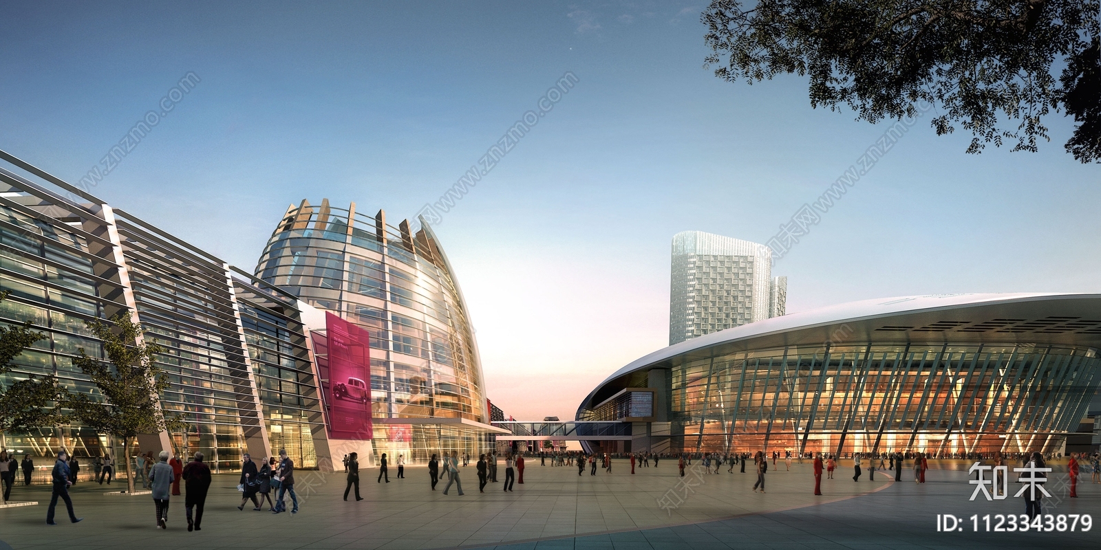商业建筑效果图PSD免抠贴图下载【ID:1123343879】_【知末网贴图库】