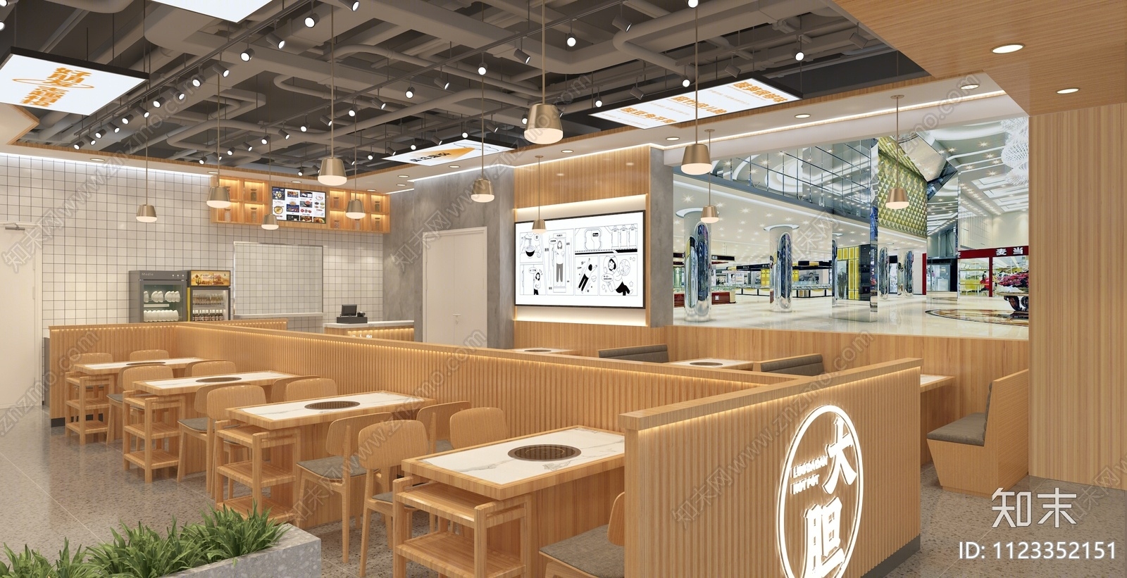 新中式螺蛳粉店3D模型下载【ID:1123352151】