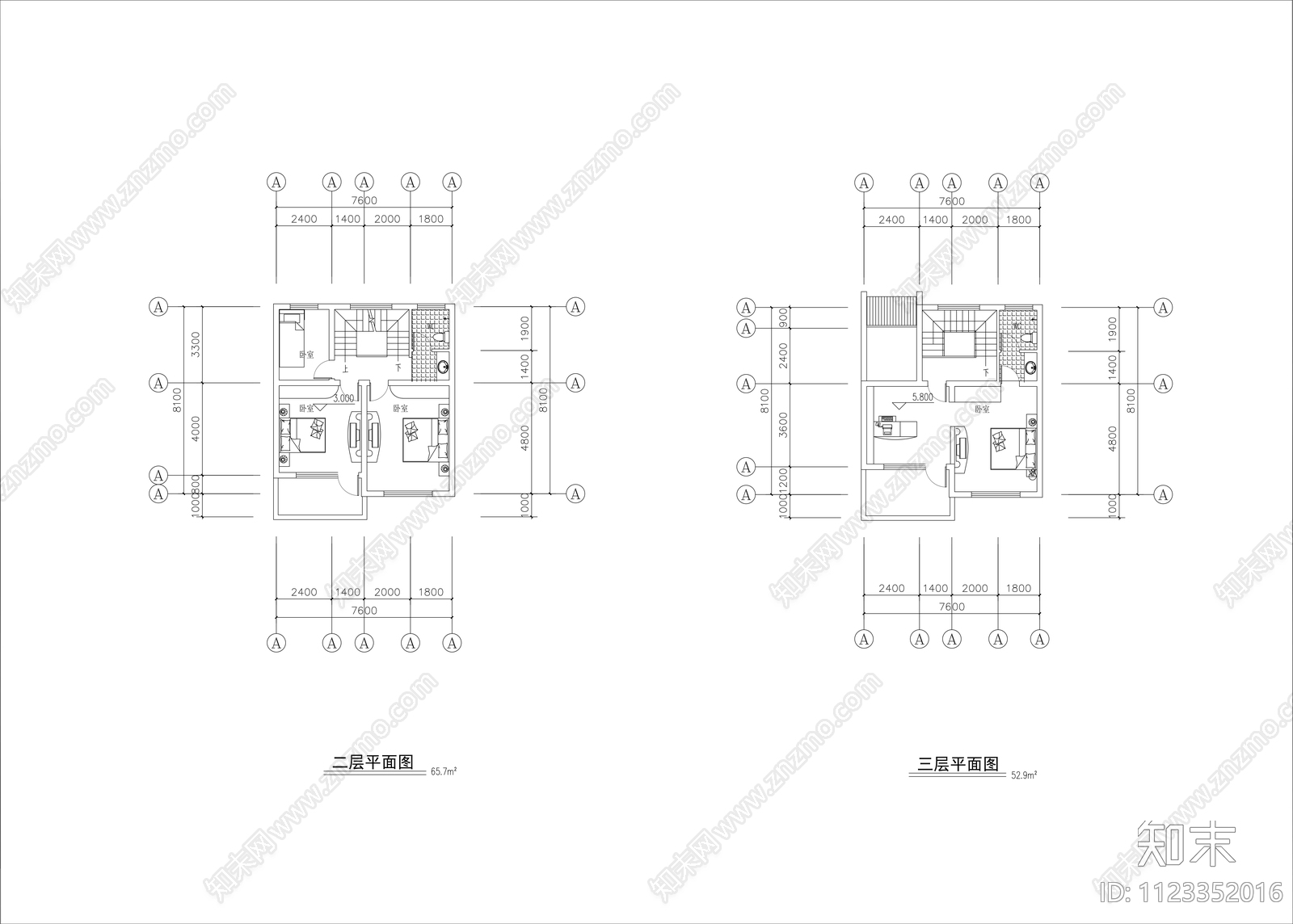 徽派建筑CADcad施工图下载【ID:1123352016】