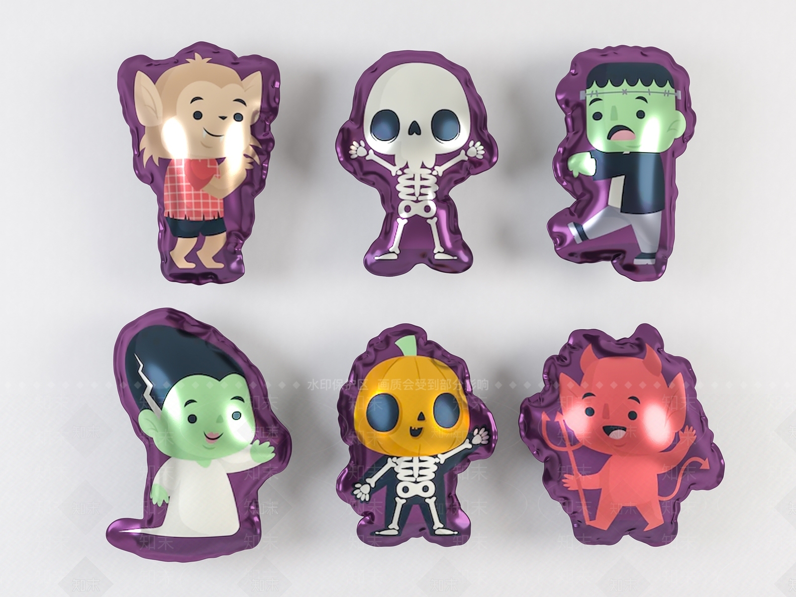 现代装饰气球3D模型下载【ID:1123355098】