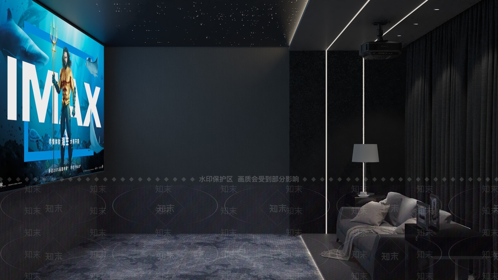 现代影音室3D模型下载【ID:1123355681】