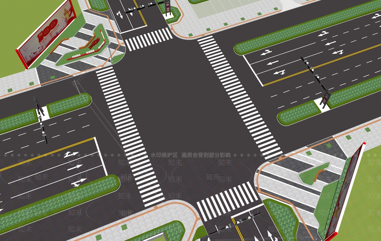 现代道路SU模型下载【ID:1123356291】