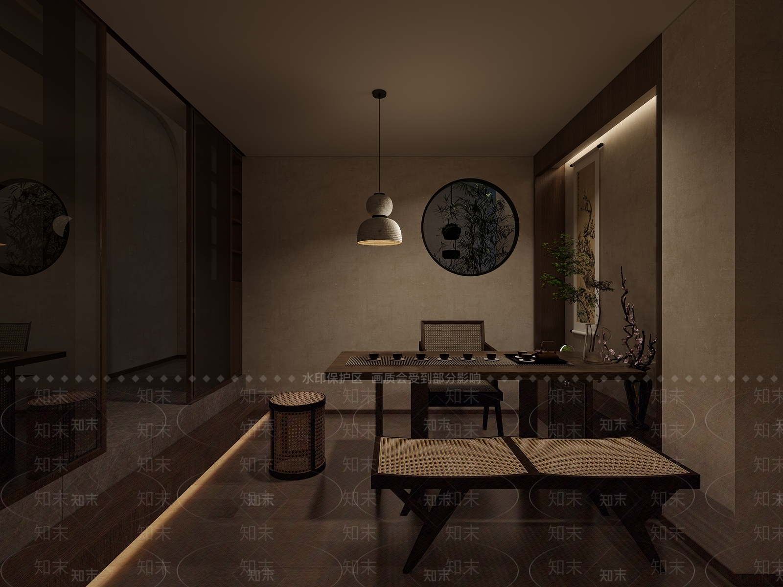 现代茶馆3D模型下载【ID:1123363892】_知末3d模型网
