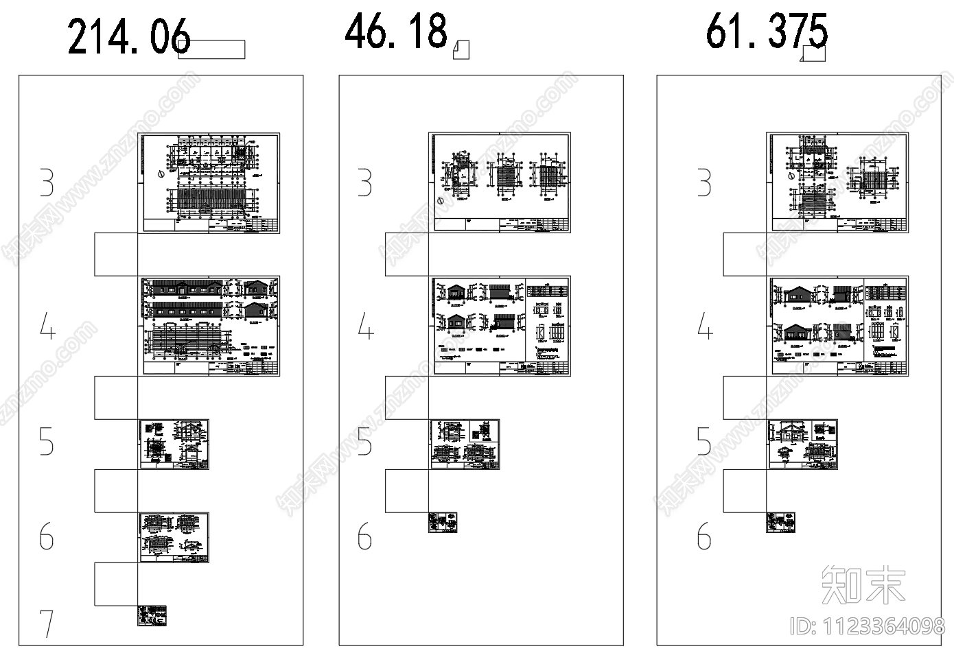 木结构度假小木屋建筑平面剖面立面施工图下载【ID:1123364098】