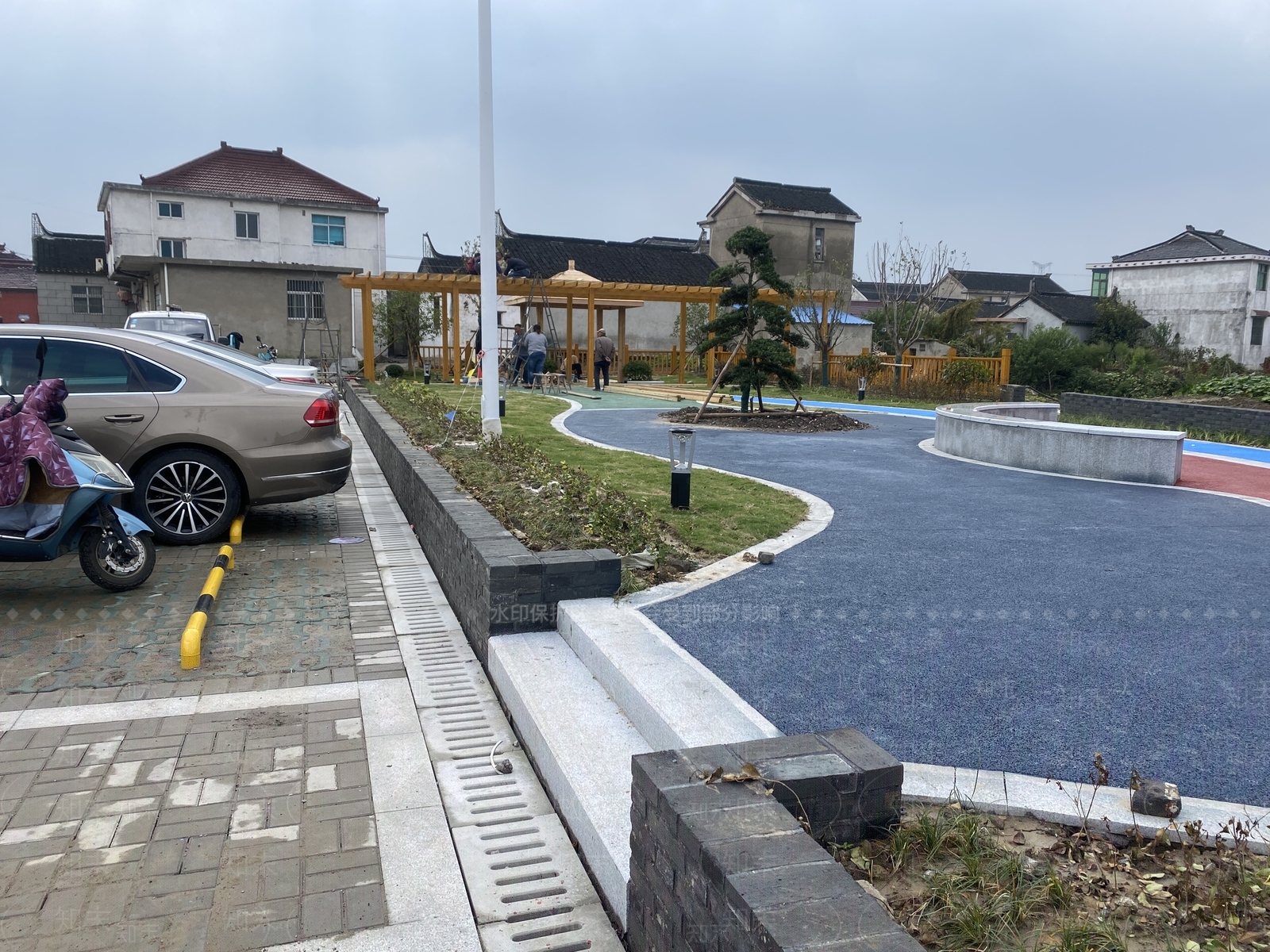 现代乡村广场景观SU模型下载【ID:1123370100】