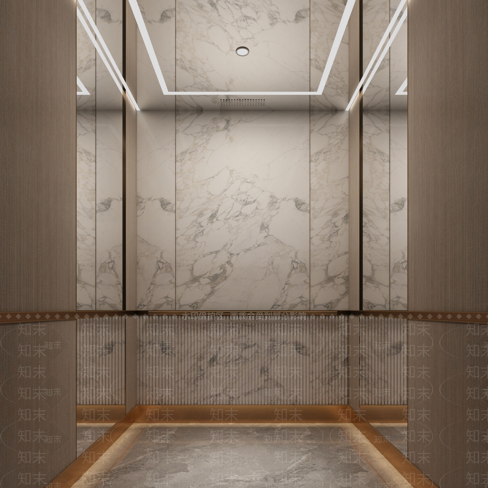 现代电梯轿厢3D模型下载【ID:1123372642】