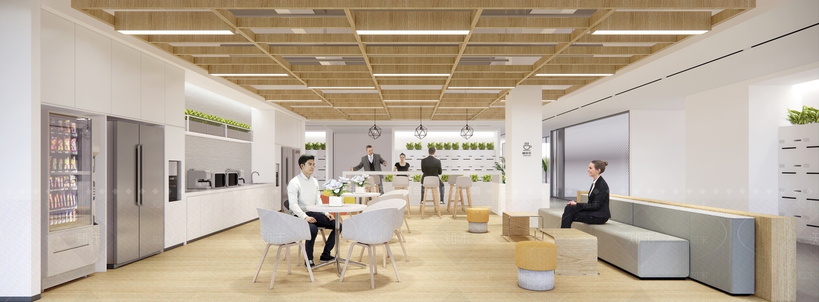 现代茶水休闲区SU模型下载【ID:1123375658】