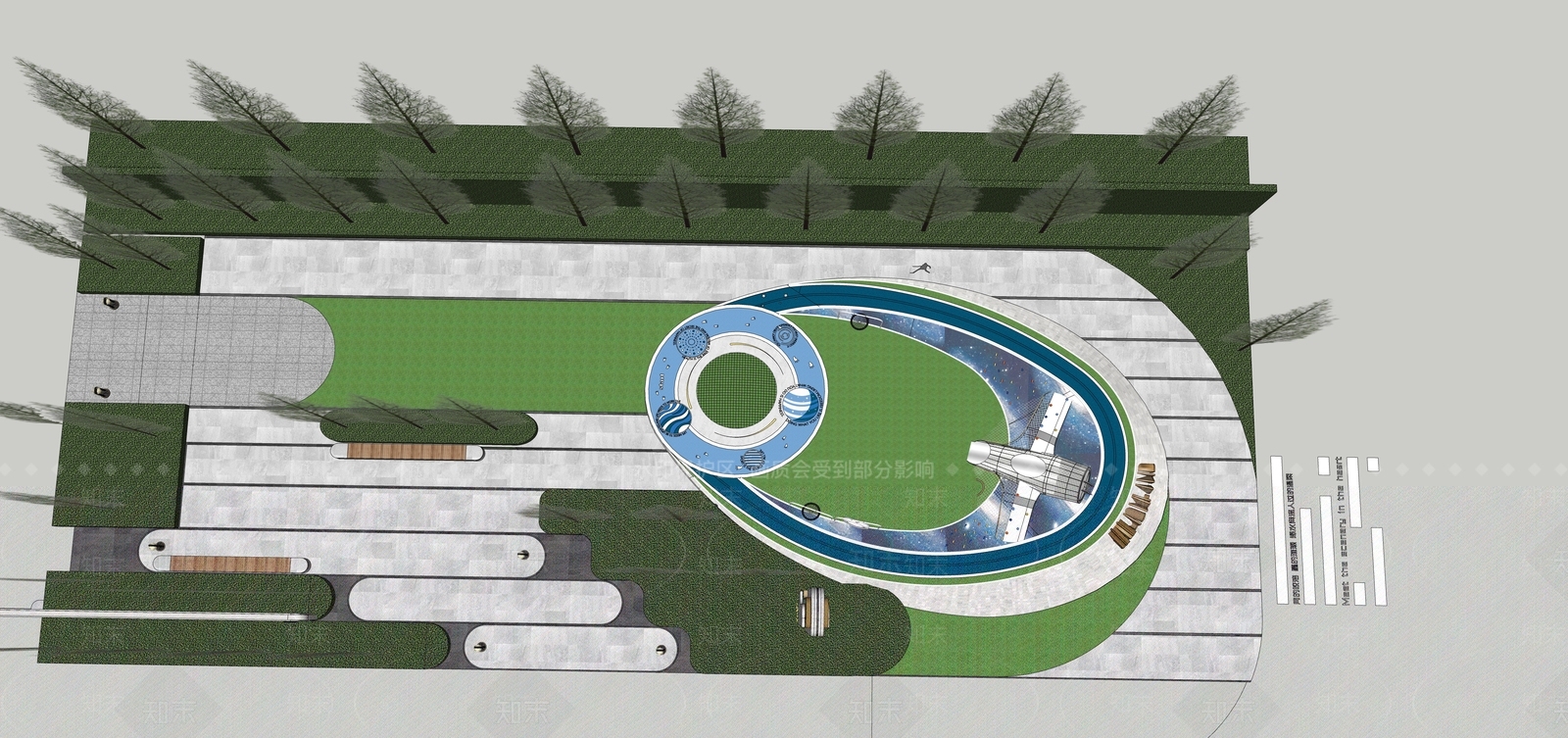 现代儿童游乐空间SU模型草图