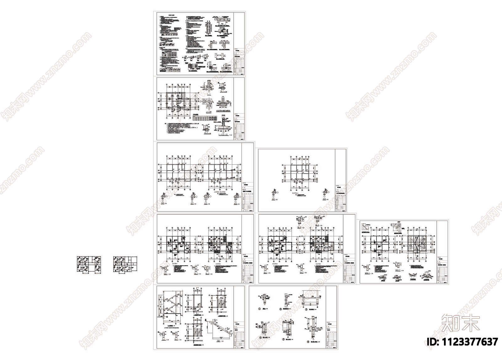 160平方农居房结构CAD图cad施工图下载【ID:1123377637】